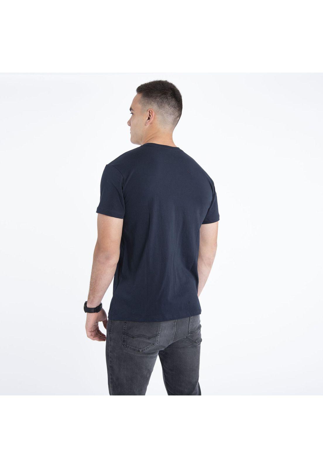 Polera Hombre Box Tee Azul-2