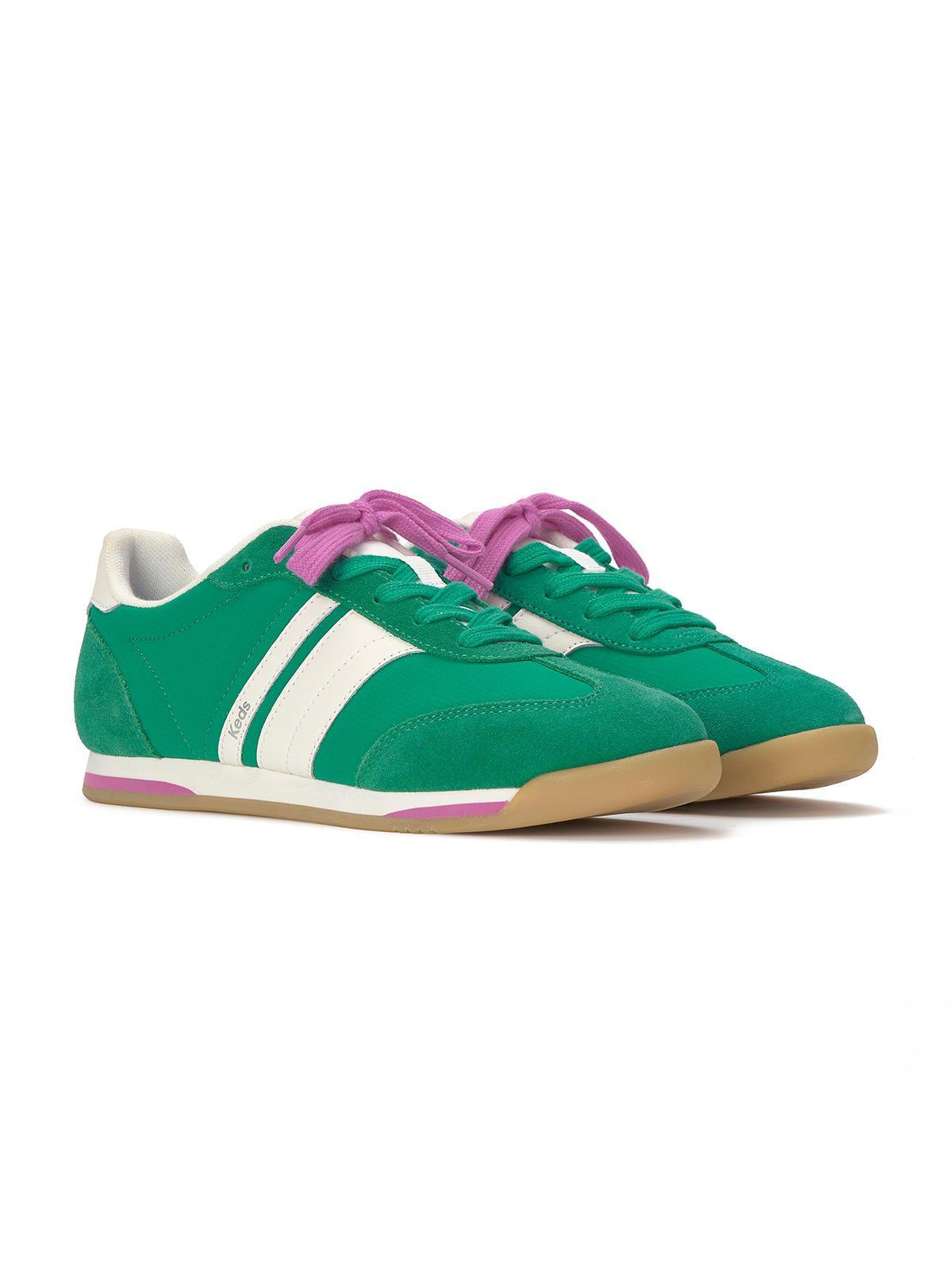 Zapatilla Mujer Revival Nylon/Suede Menta-3