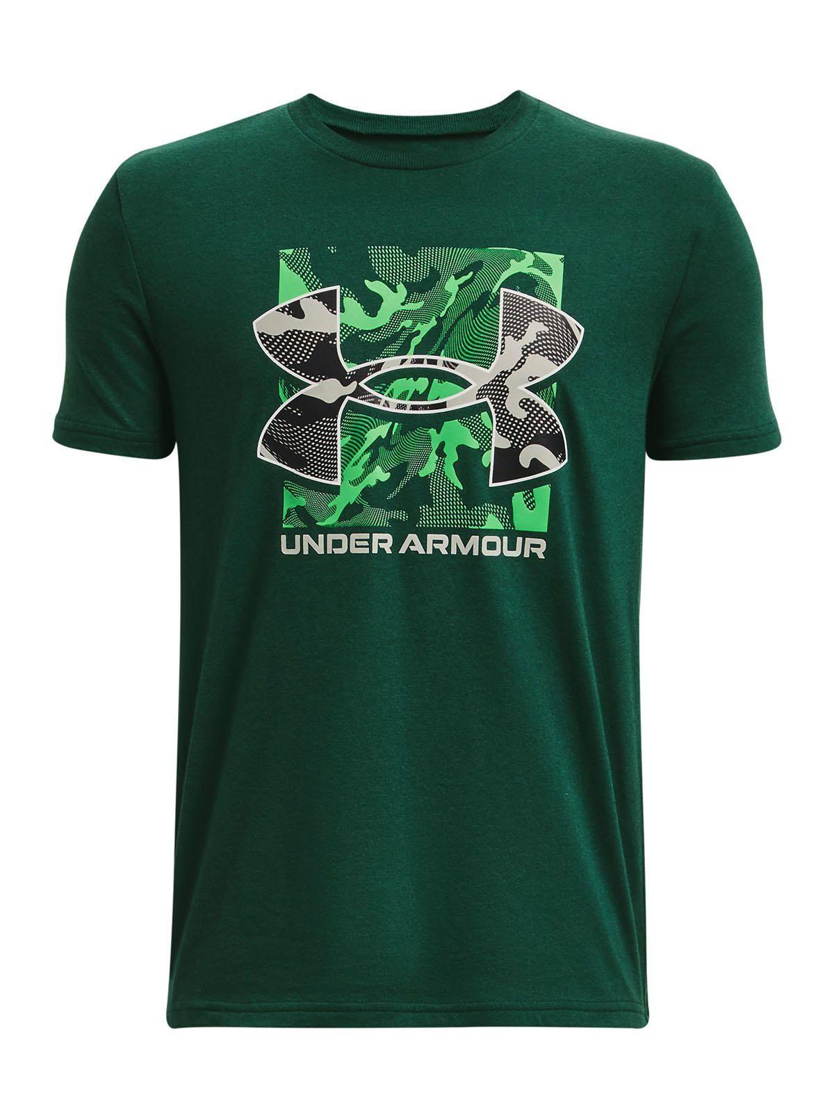 Polera manga corta BoxLogo Camo niño Verde-0