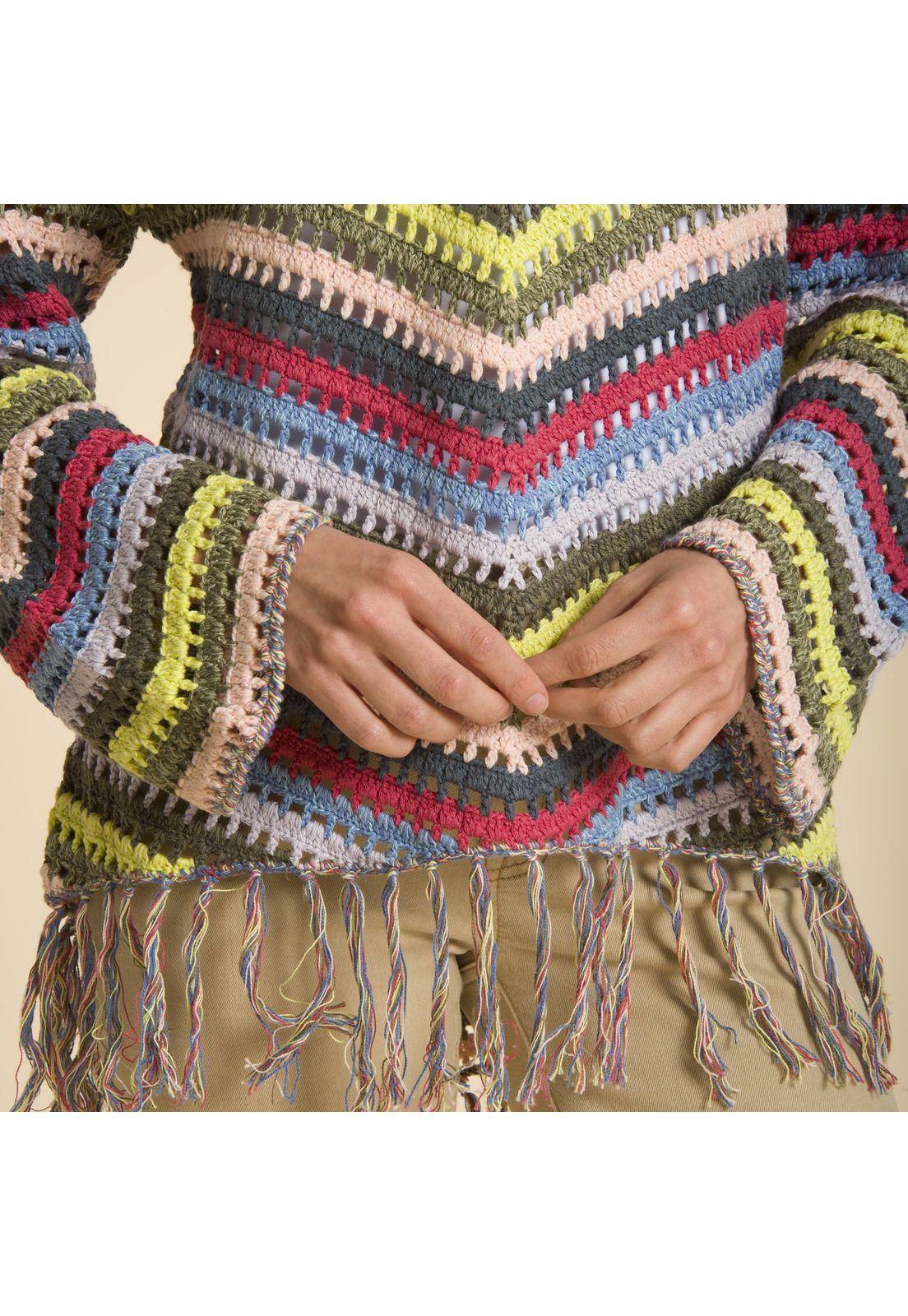 Sweater Crochet Azul-4