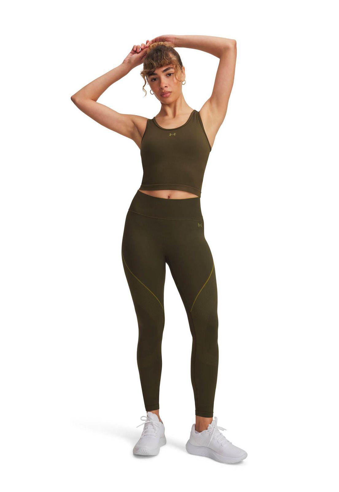 Polera Sin mangas Training  mujer Vanish Seamless verde -3