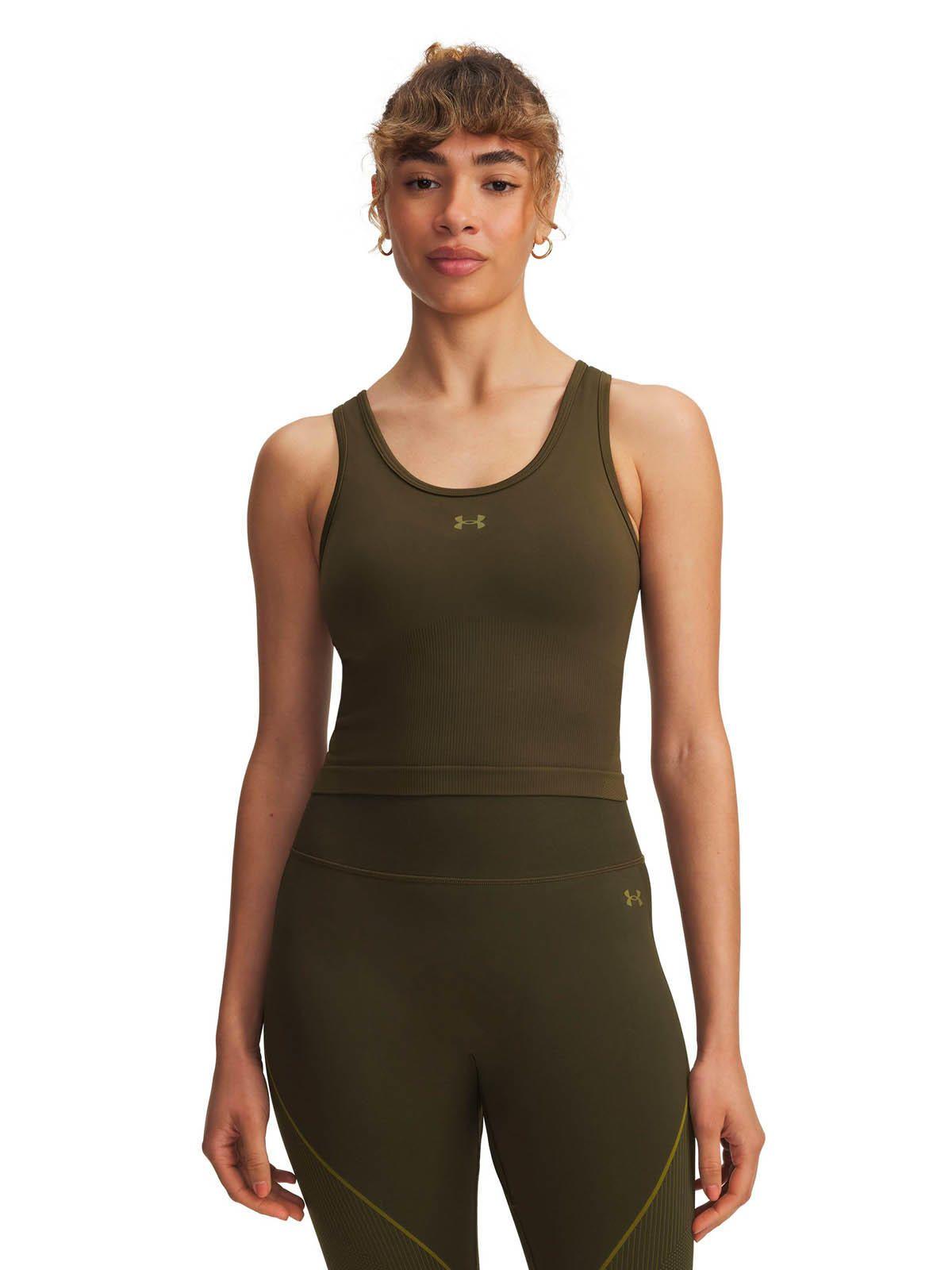 Polera Sin mangas Training  mujer Vanish Seamless verde -0