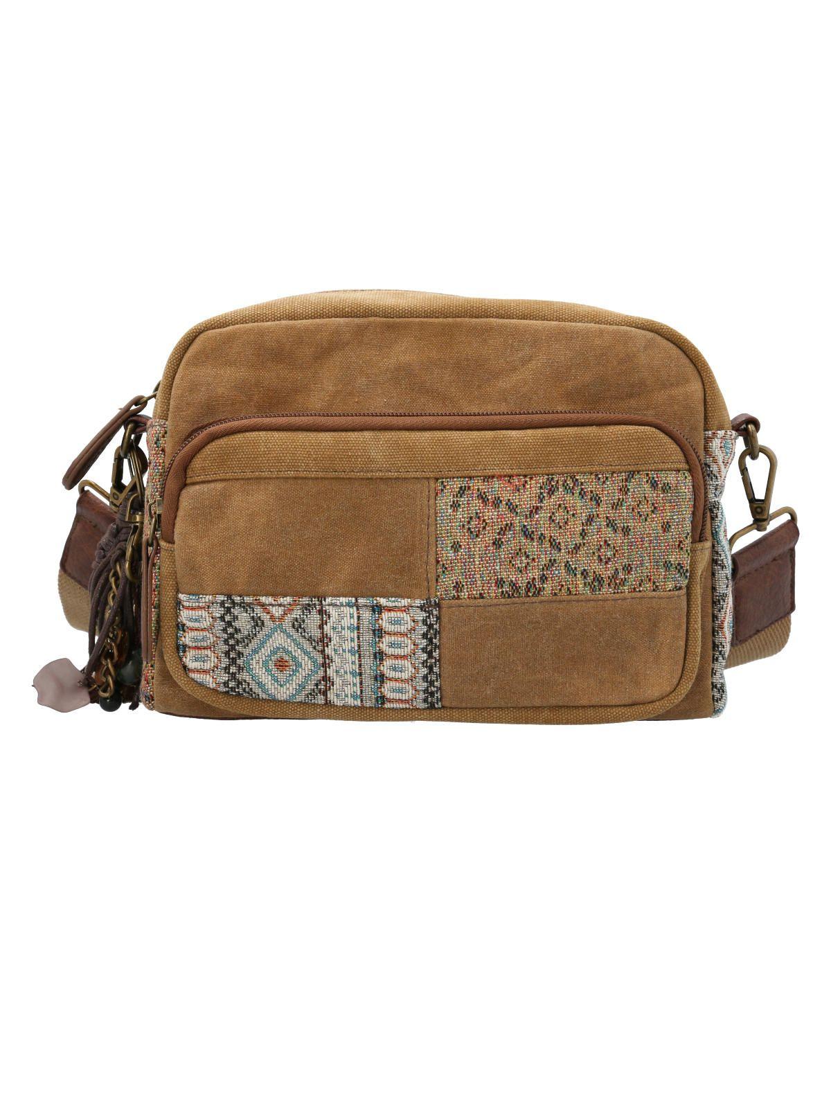 Cartera Textil Mujer Kauri Cross Camel-0