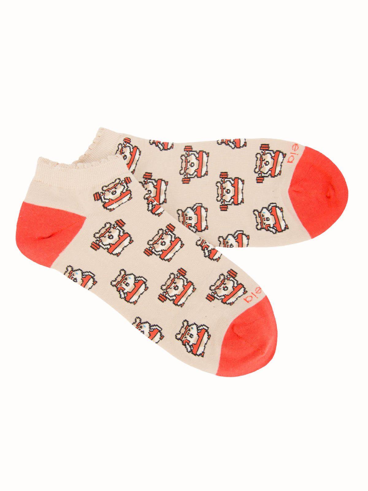 Calcetín Algodón Mujer Ped Hamster Beige-2