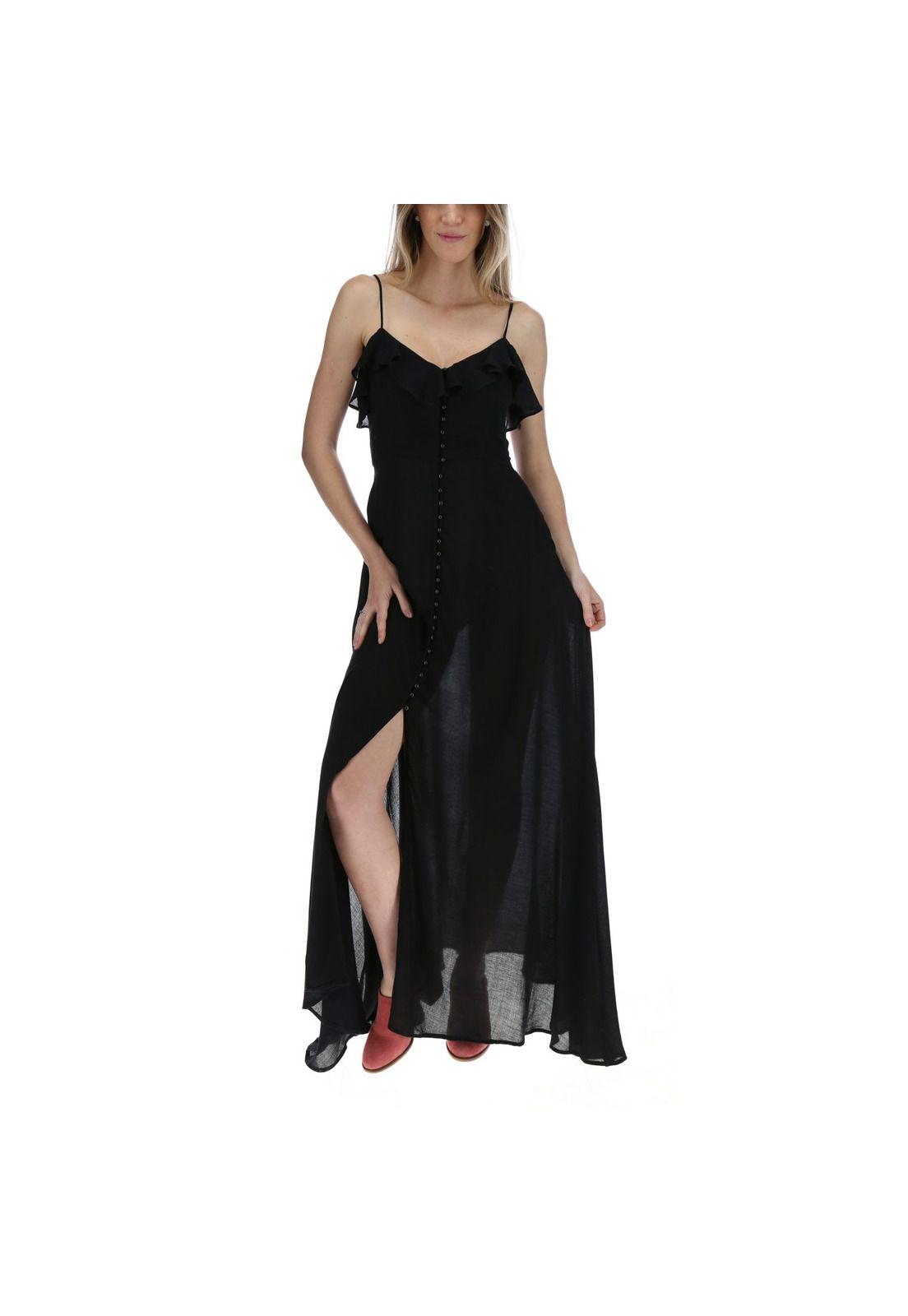 Vestido Largo Mujer Almeria Negro-0