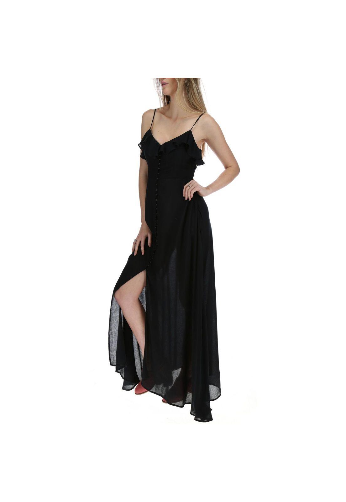 Vestido Largo Mujer Almeria Negro-1