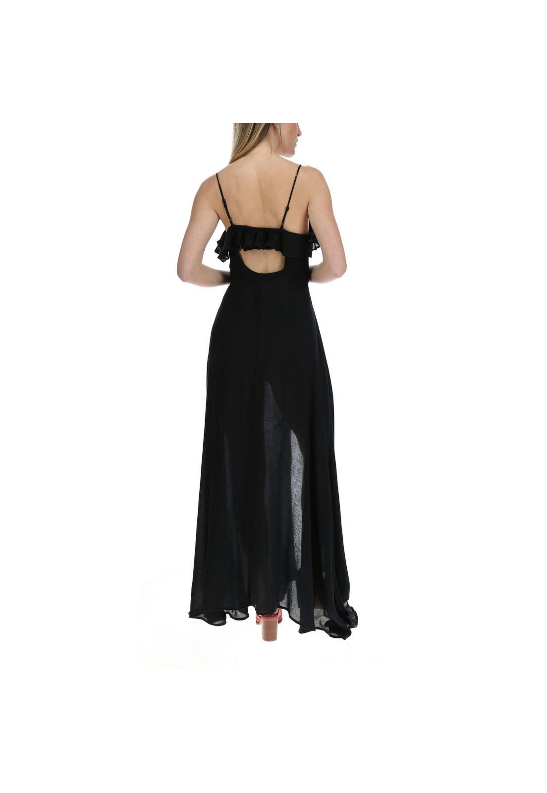 Vestido Largo Mujer Almeria Negro-2