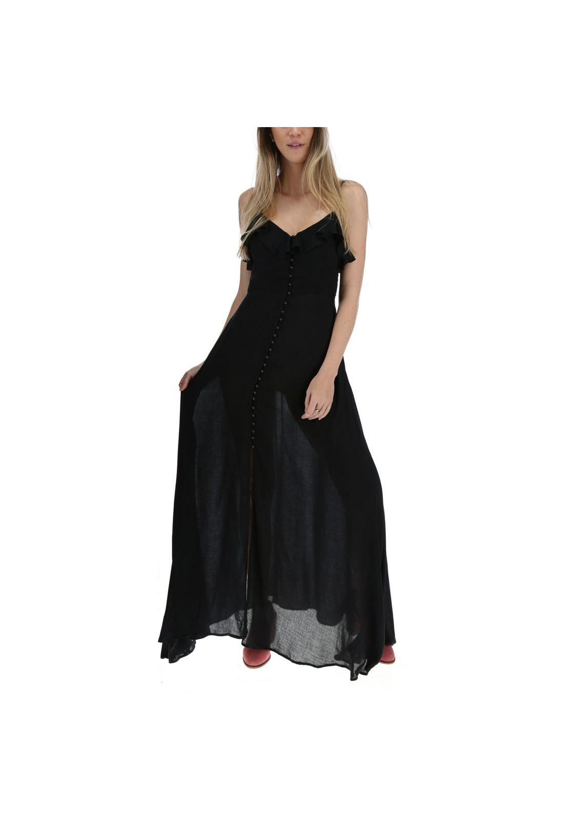 Vestido Largo Mujer Almeria Negro-4