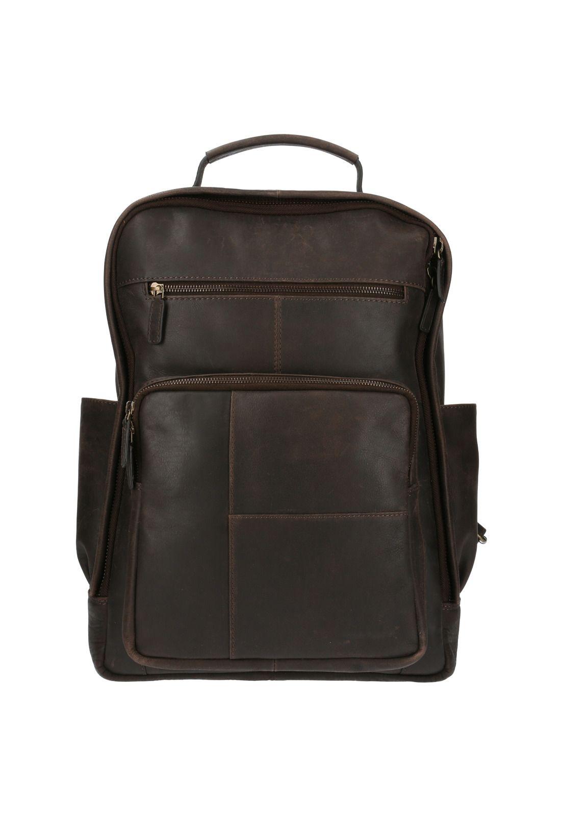 Maletín Cuero Unisex Th Dover Back Café-0