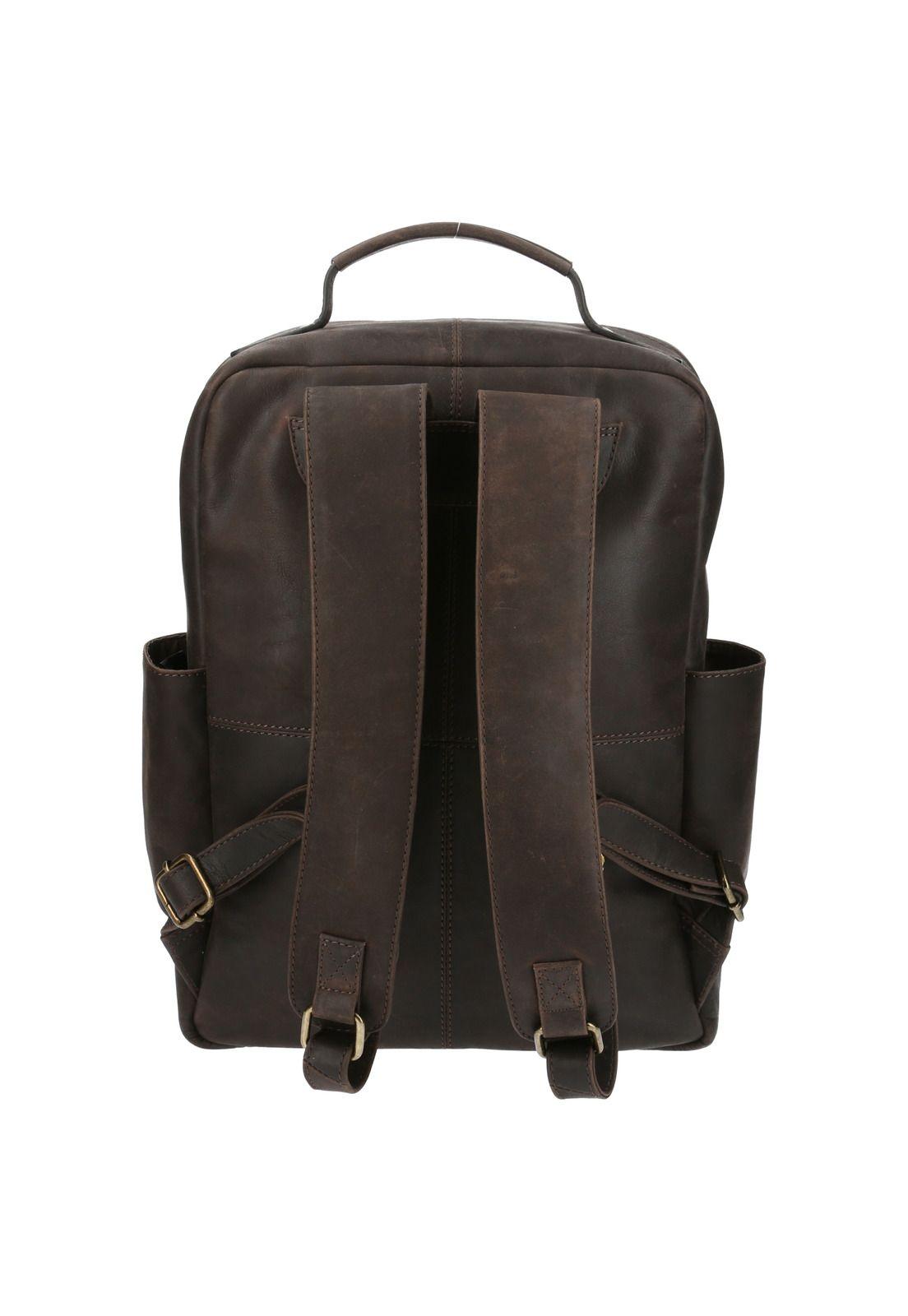 Maletín Cuero Unisex Th Dover Back Café-2