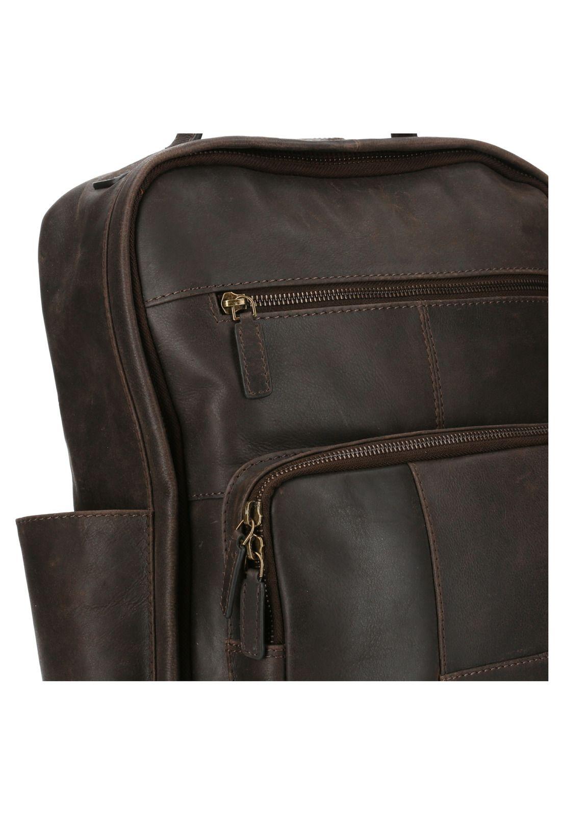 Maletín Cuero Unisex Th Dover Back Café-3