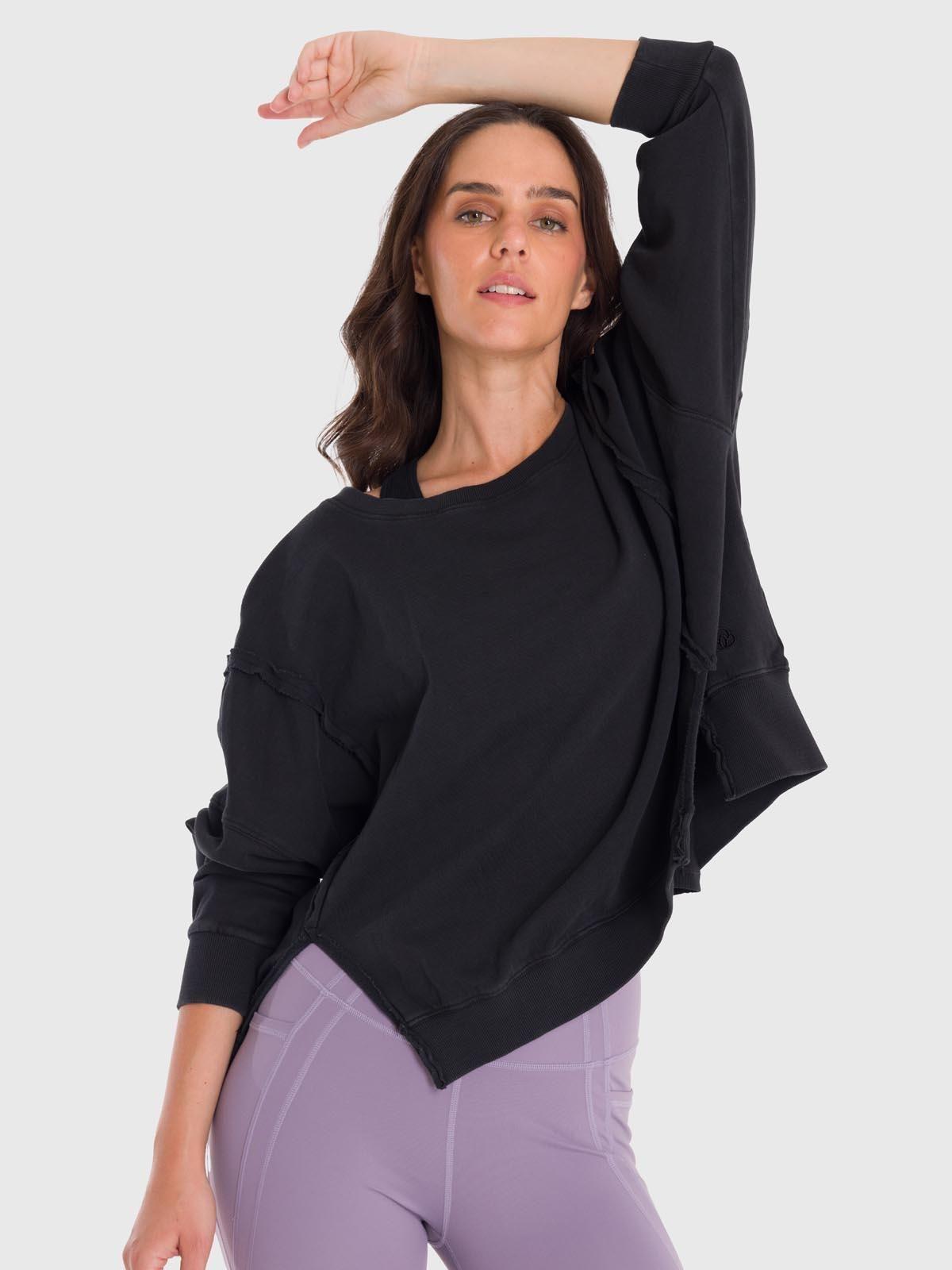 Polerón Mujer Oversize Crew Ii Negro-0