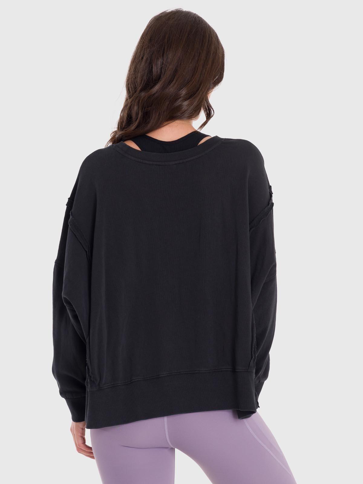 Polerón Mujer Oversize Crew Ii Negro-1