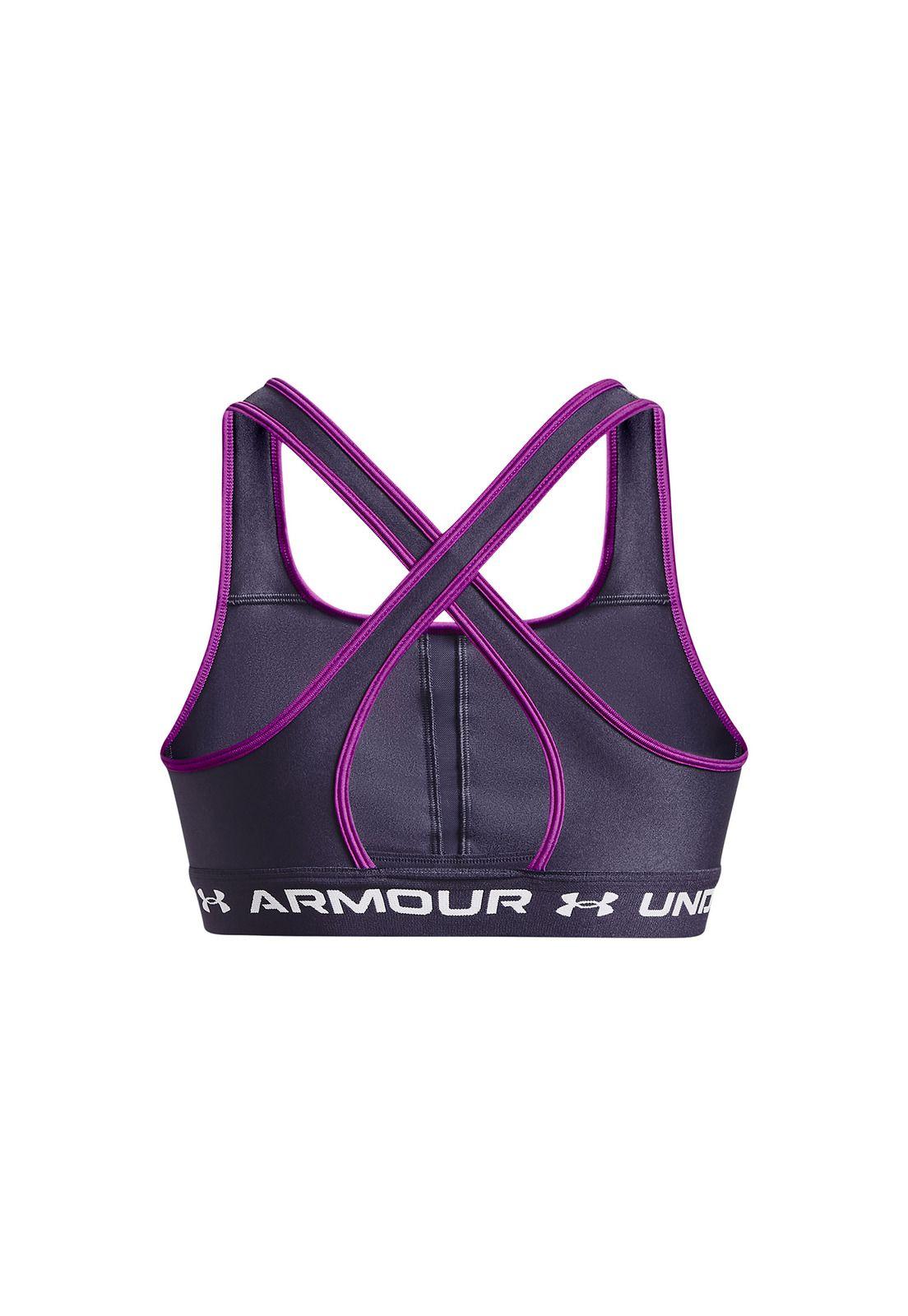 Sostén Armour Mid Crossback mujer Gris-1