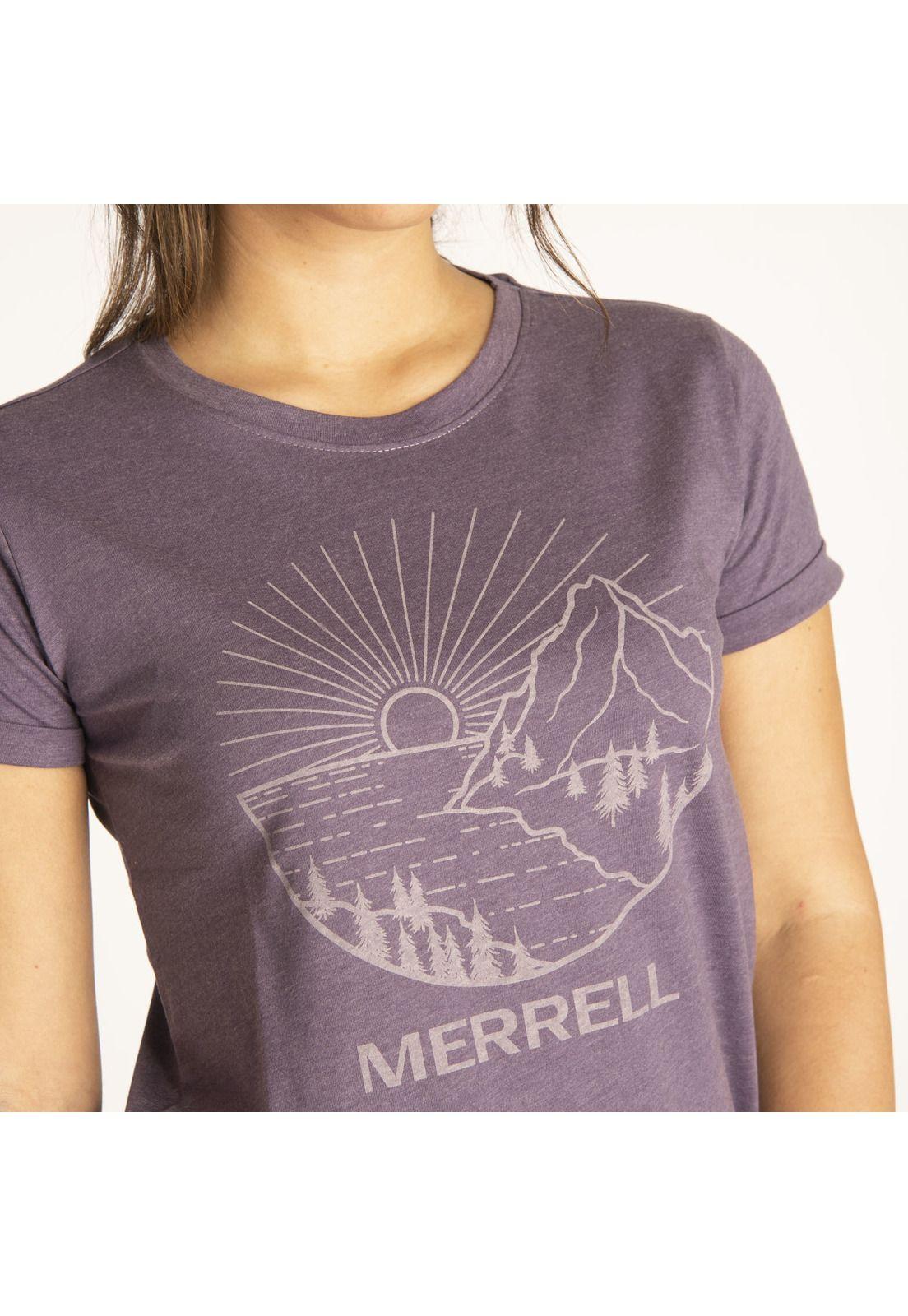 Polera M/C Mujer W Logo Tee Azul-4
