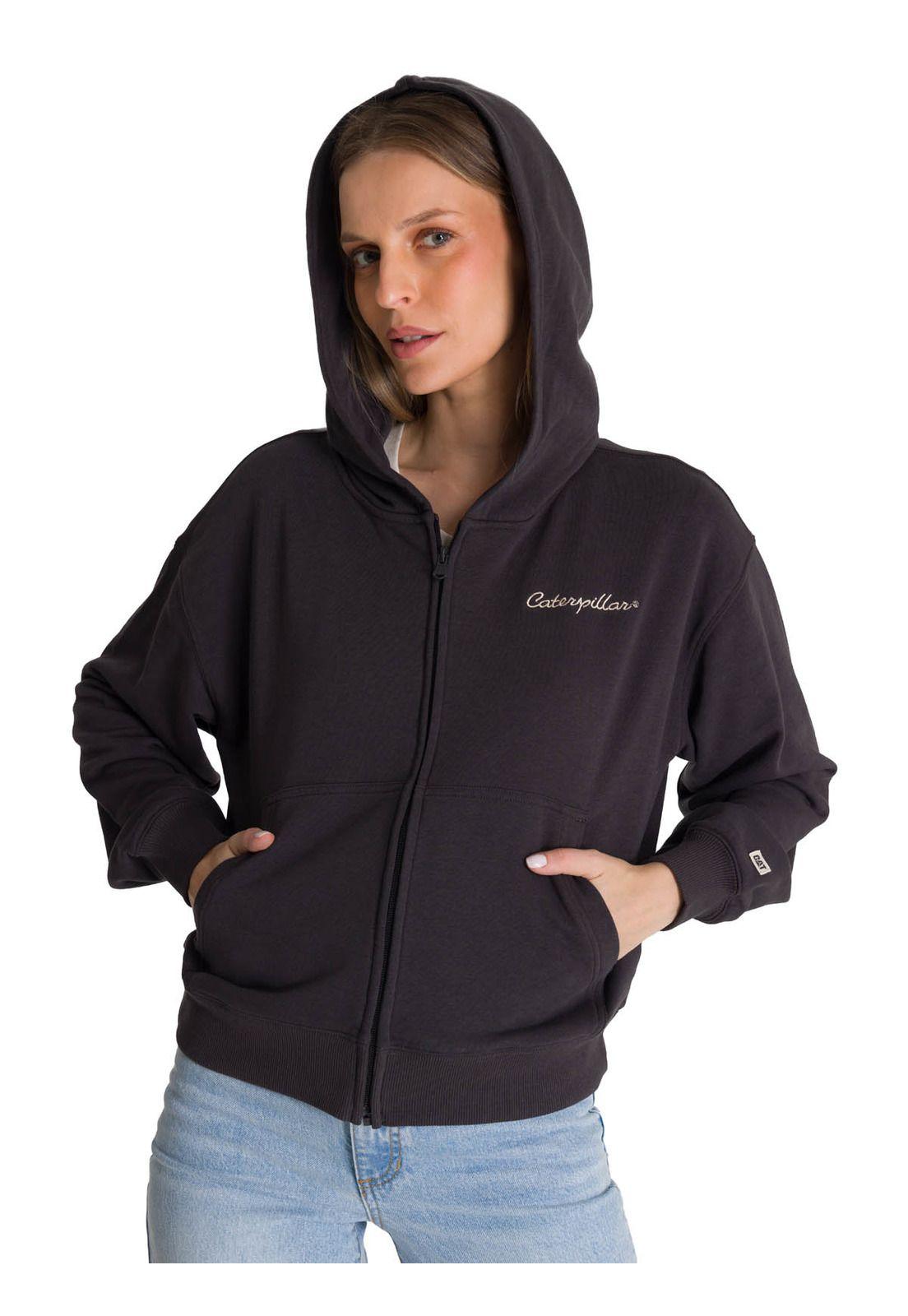 Polerón Crewneck Mujer Relaxed French Terry Negro-3