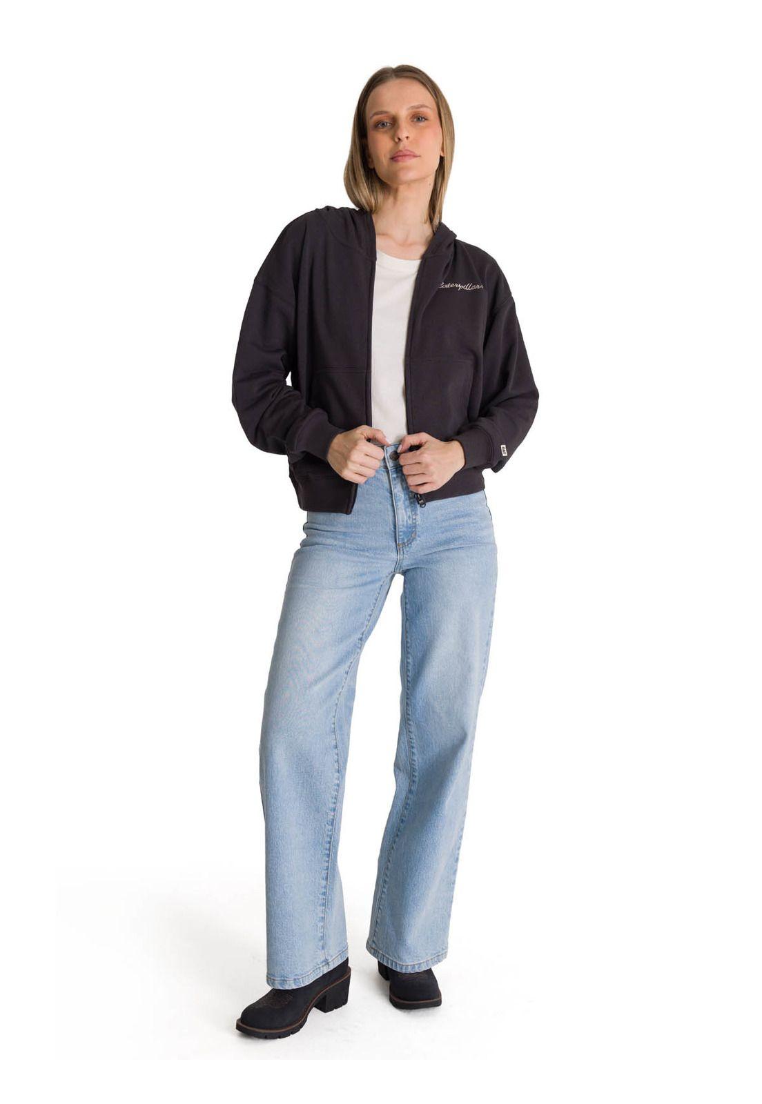 Polerón Crewneck Mujer Relaxed French Terry Negro-6