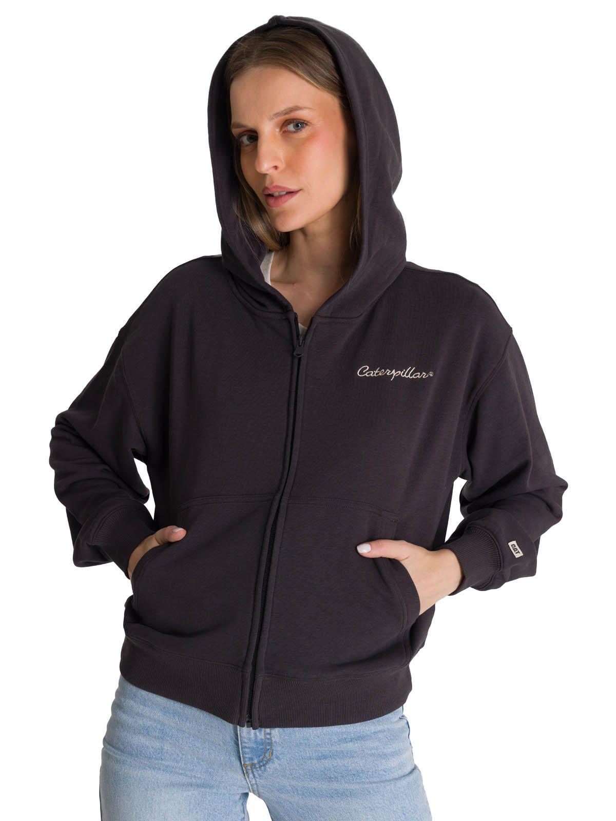 Polerón Crewneck Mujer Relaxed French Terry Negro-3