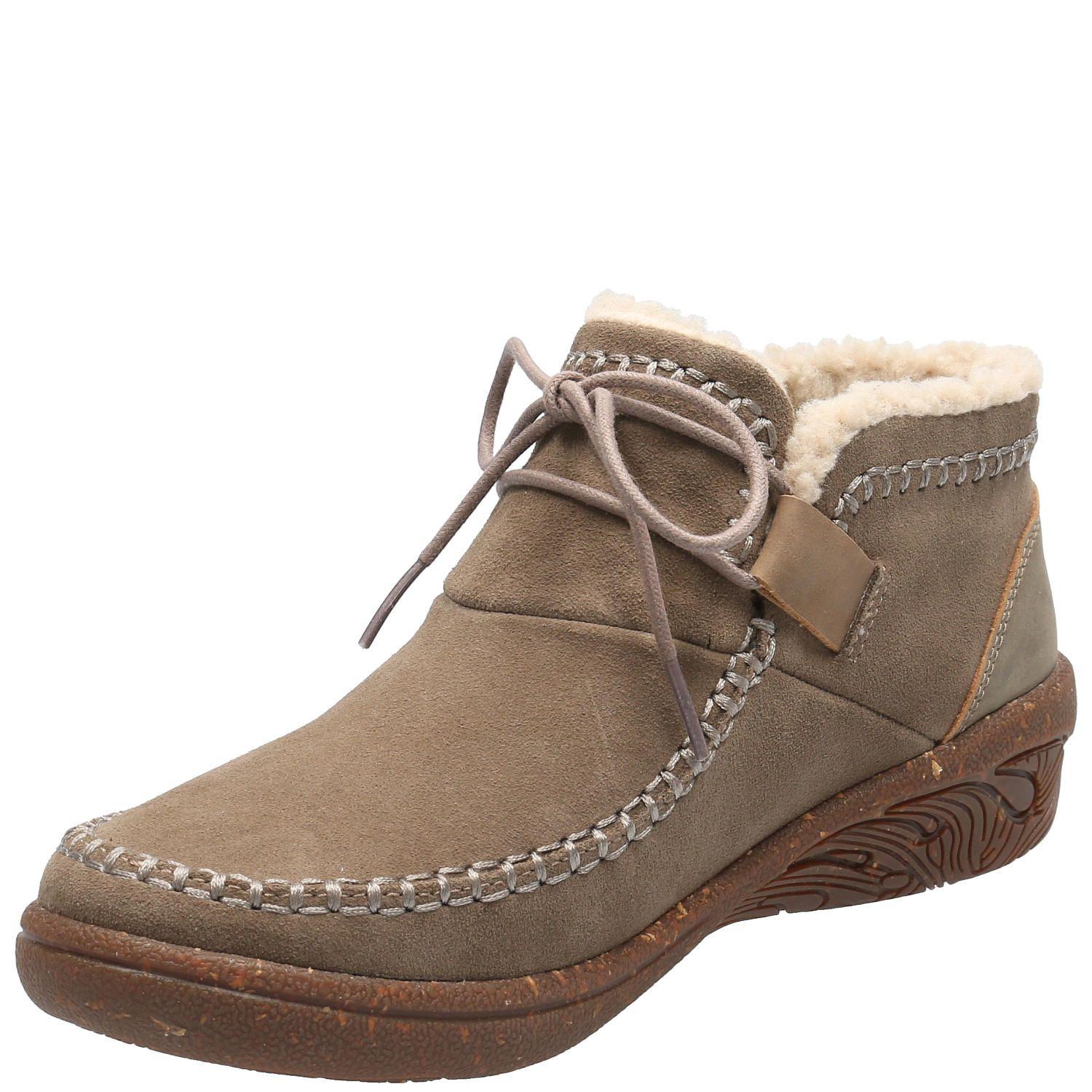 Botín Cuero Mujer Cipres Gris Pardo-4