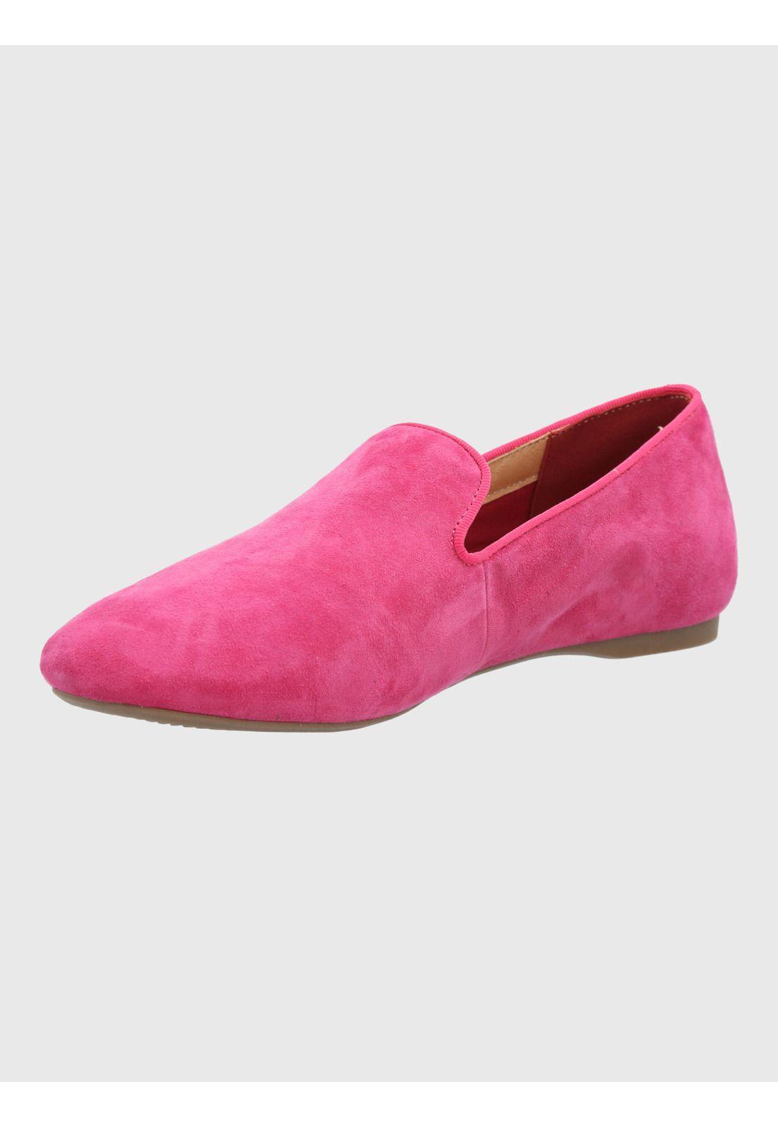 Mocasin Cuero Mujer Oda Rosado-4