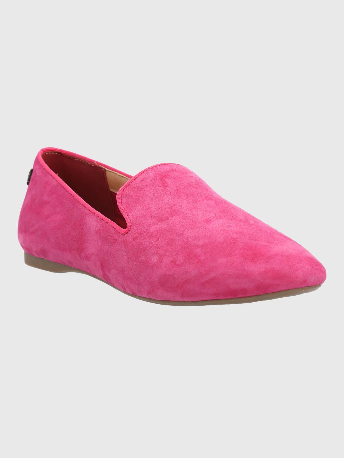 Mocasin Cuero Mujer Oda Rosado-0