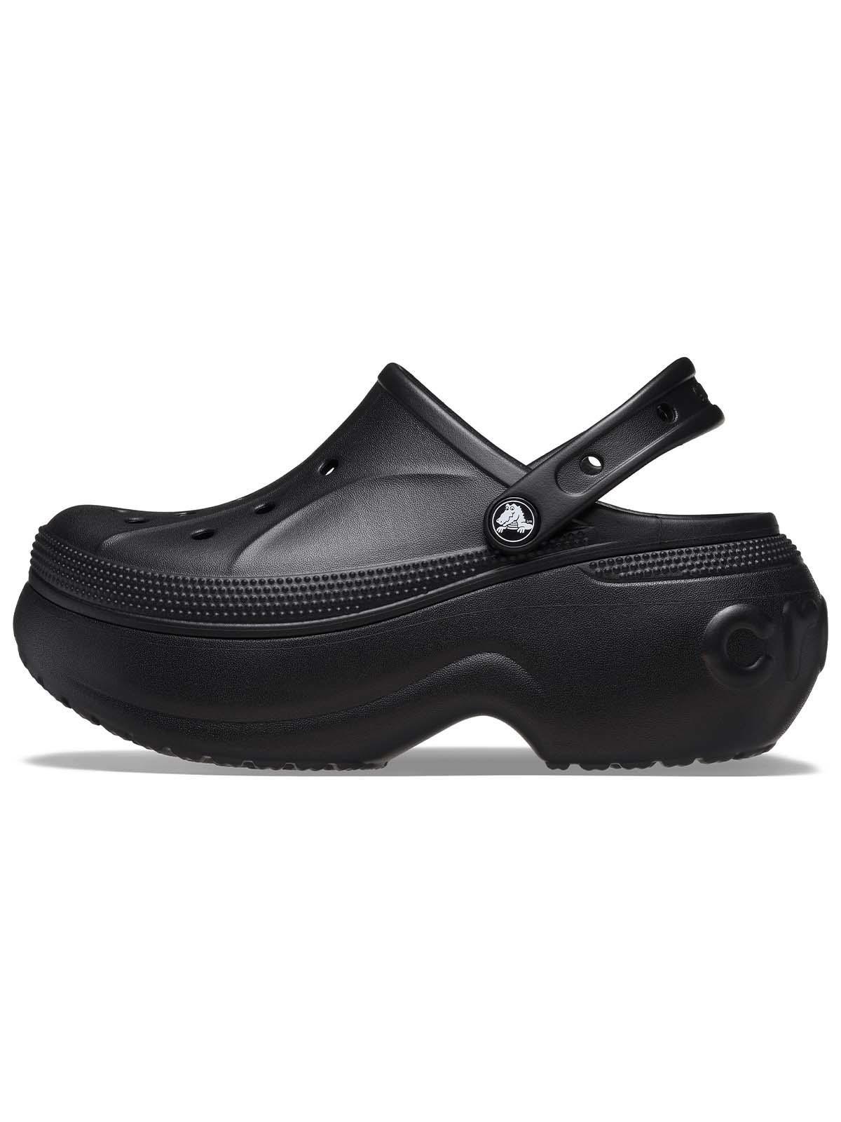 Zueco Crocs Mujer Plataforma Negro-1