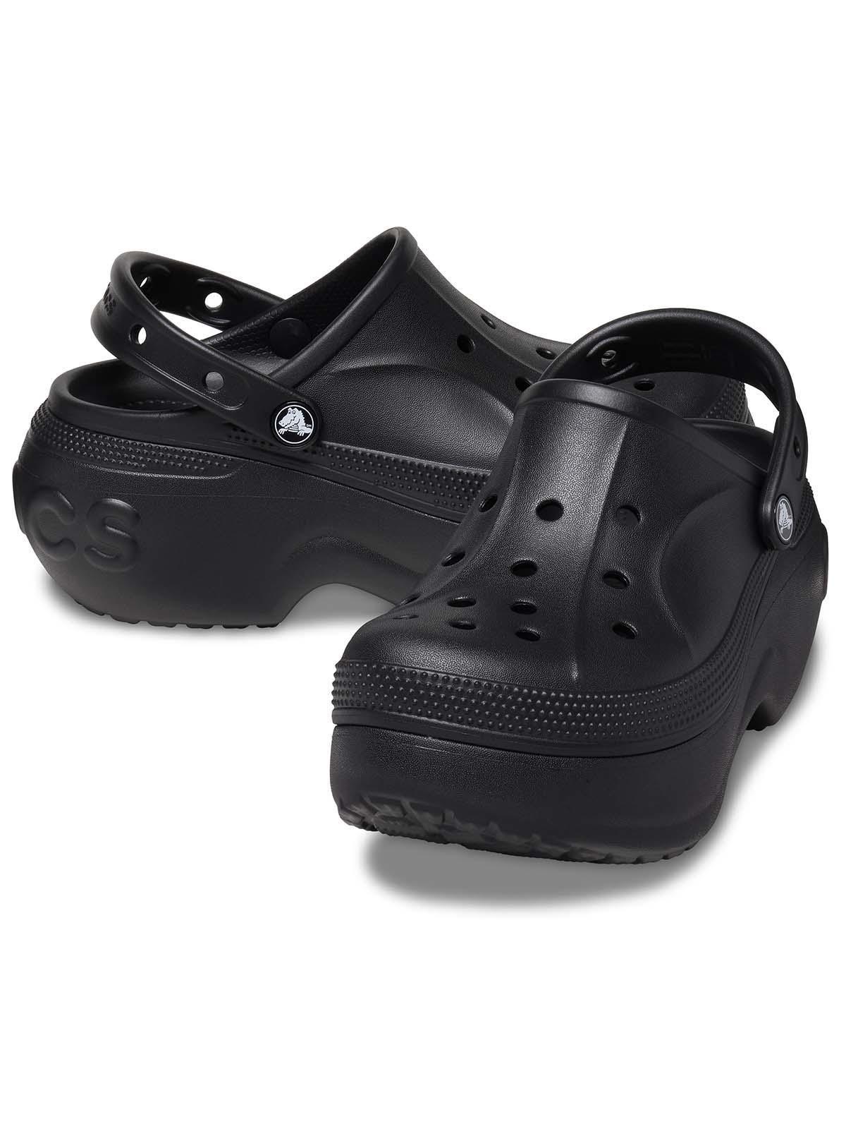 Zueco Crocs Mujer Plataforma Negro-3