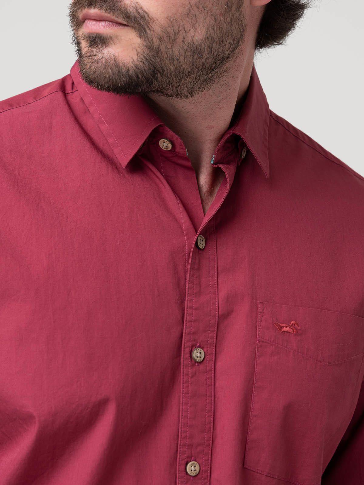 Camisa Algodón Orgánico Hombre Galiton Burdeo Rockford-6