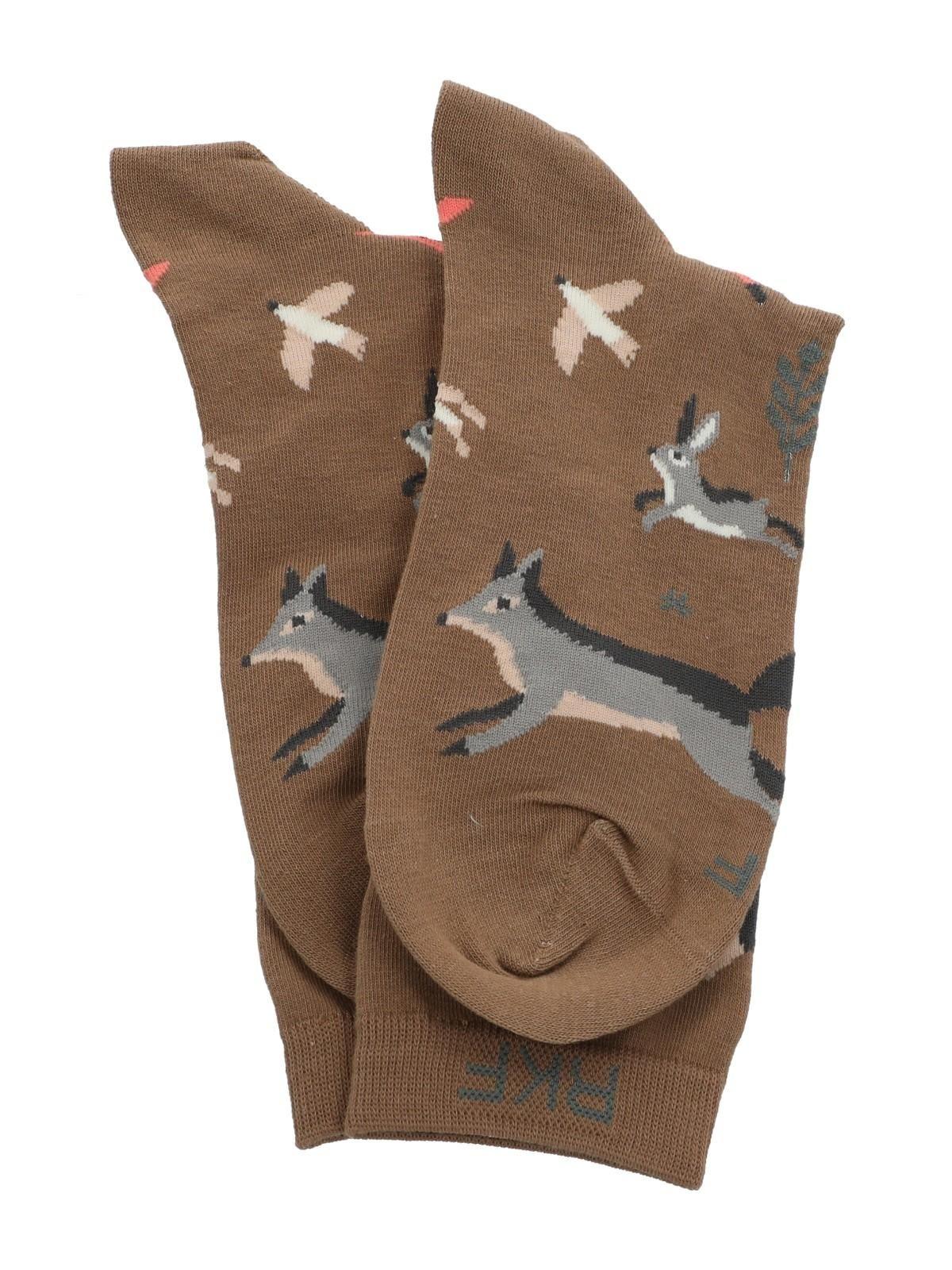 Calcetín Bambú Mujer C St Animals Café-2