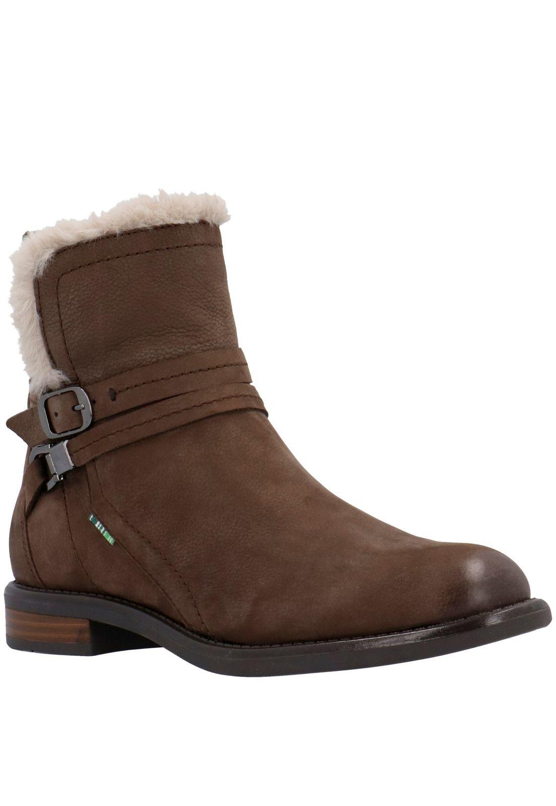 Botín Cuero Mujer Alid Café Oscuro-0