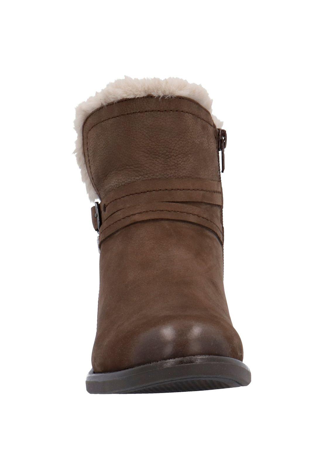 Botín Cuero Mujer Alid Café Oscuro-2