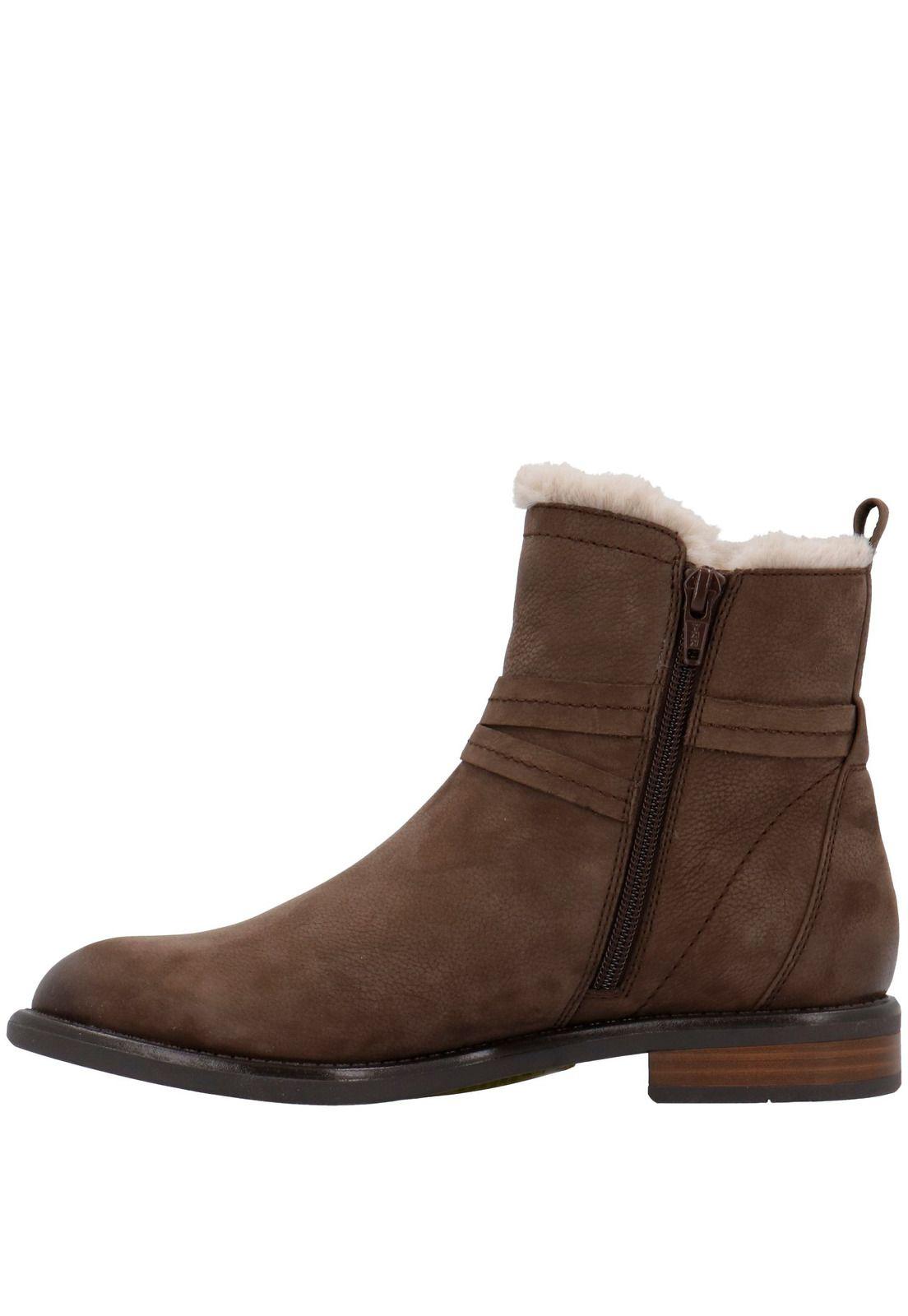 Botín Cuero Mujer Alid Café Oscuro-4