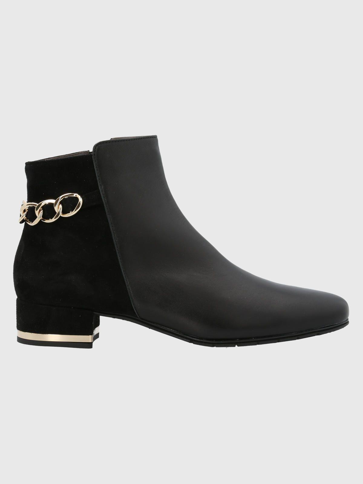 Botín Cuero Mujer Alesandra Negro-1