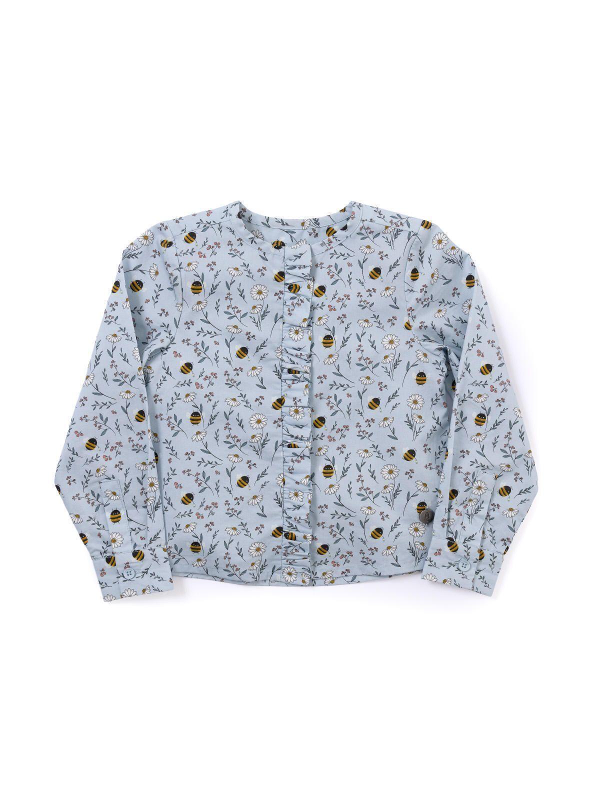 Blusa Manga Larga Niña Cali Celeste-0