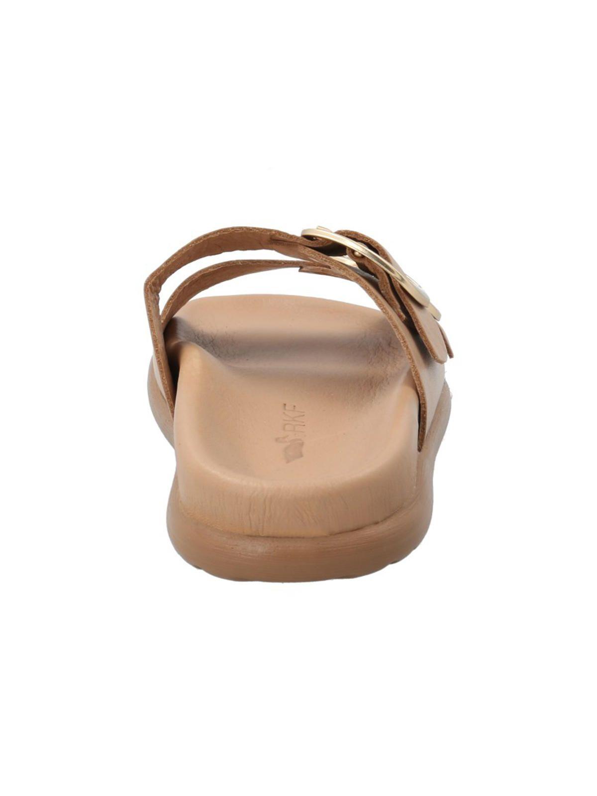 Sandalia Cuero Mujer Dalian Café Claro-6