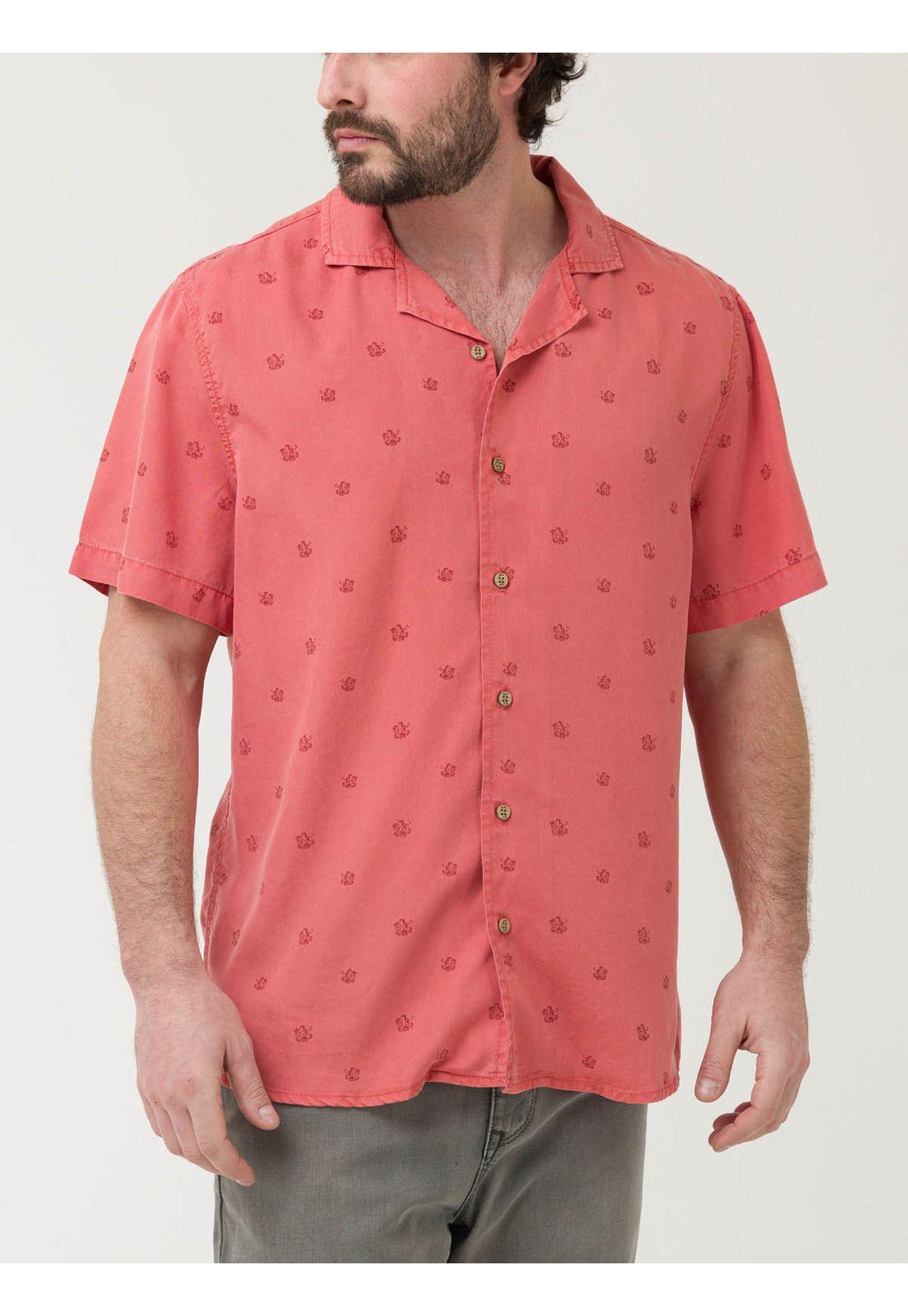 Camisa Tencel Hombre Tencelpri Rojo-4