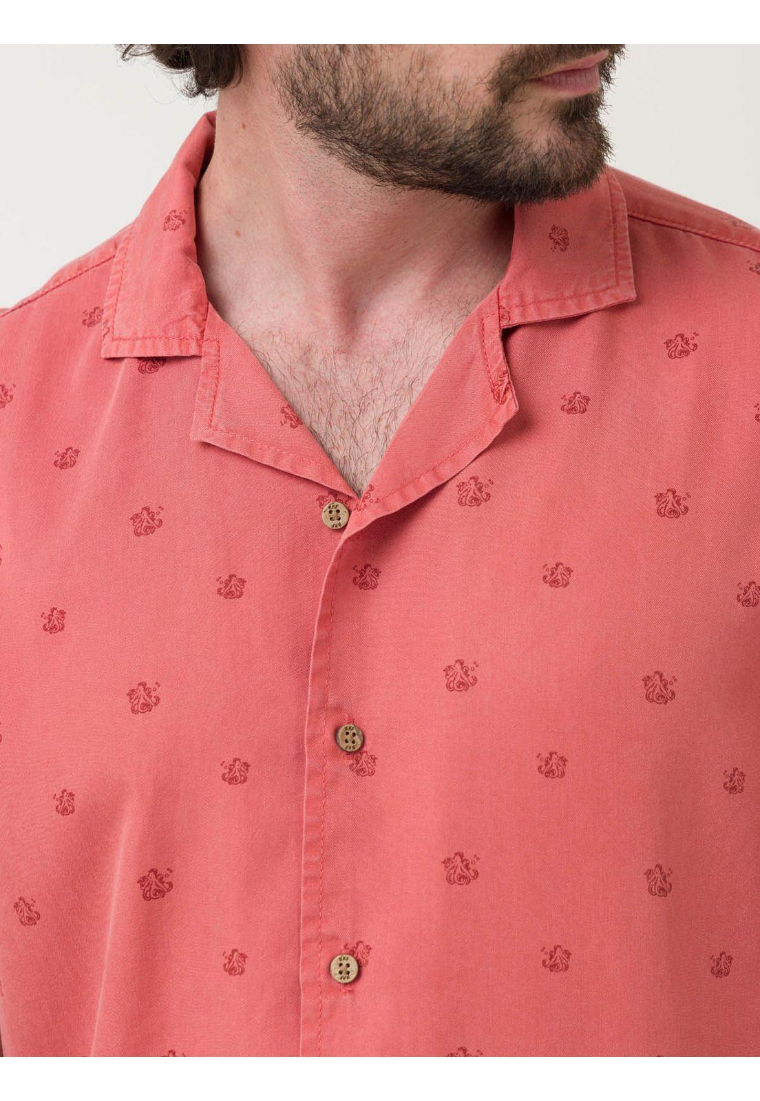 Camisa Tencel Hombre Tencelpri Rojo-6