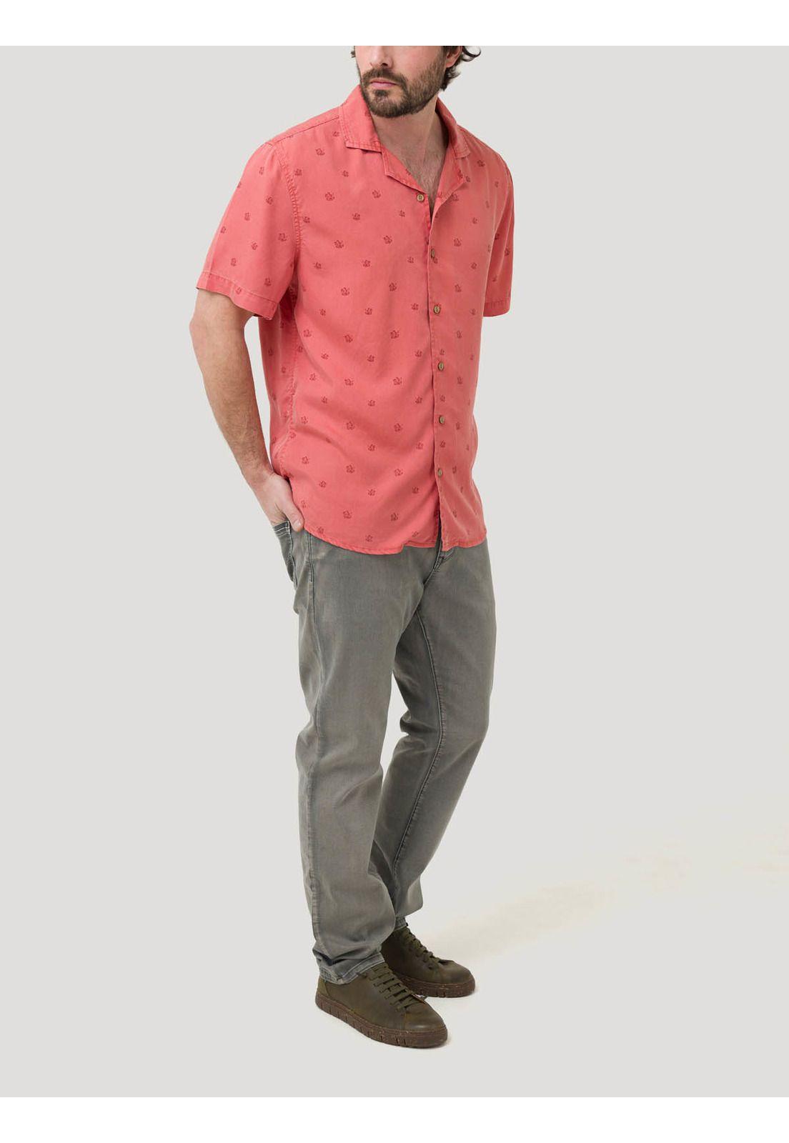 Camisa Tencel Hombre Tencelpri Rojo-7