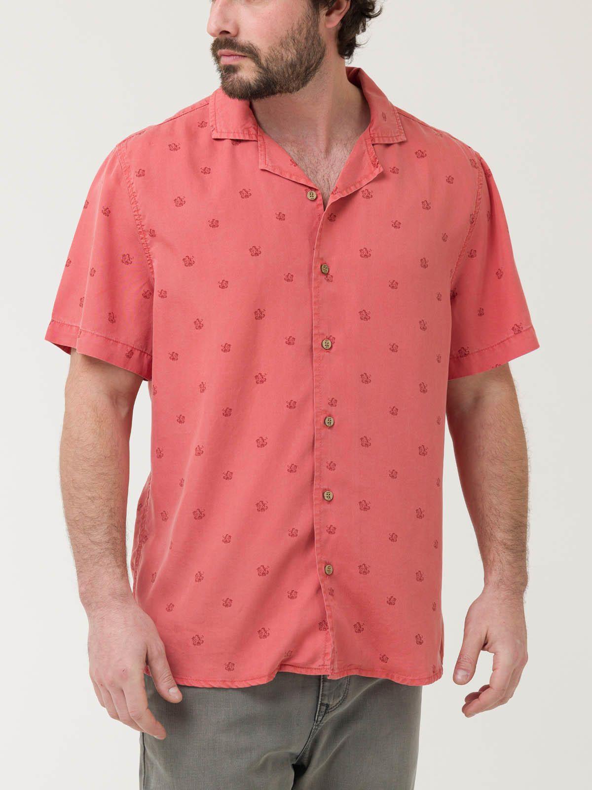 Camisa Tencel Hombre Tencelpri Rojo-4