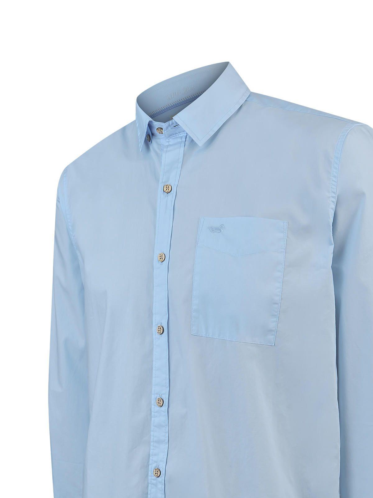 Camisa Algodón Orgánico Hombre Galiton Celeste-3