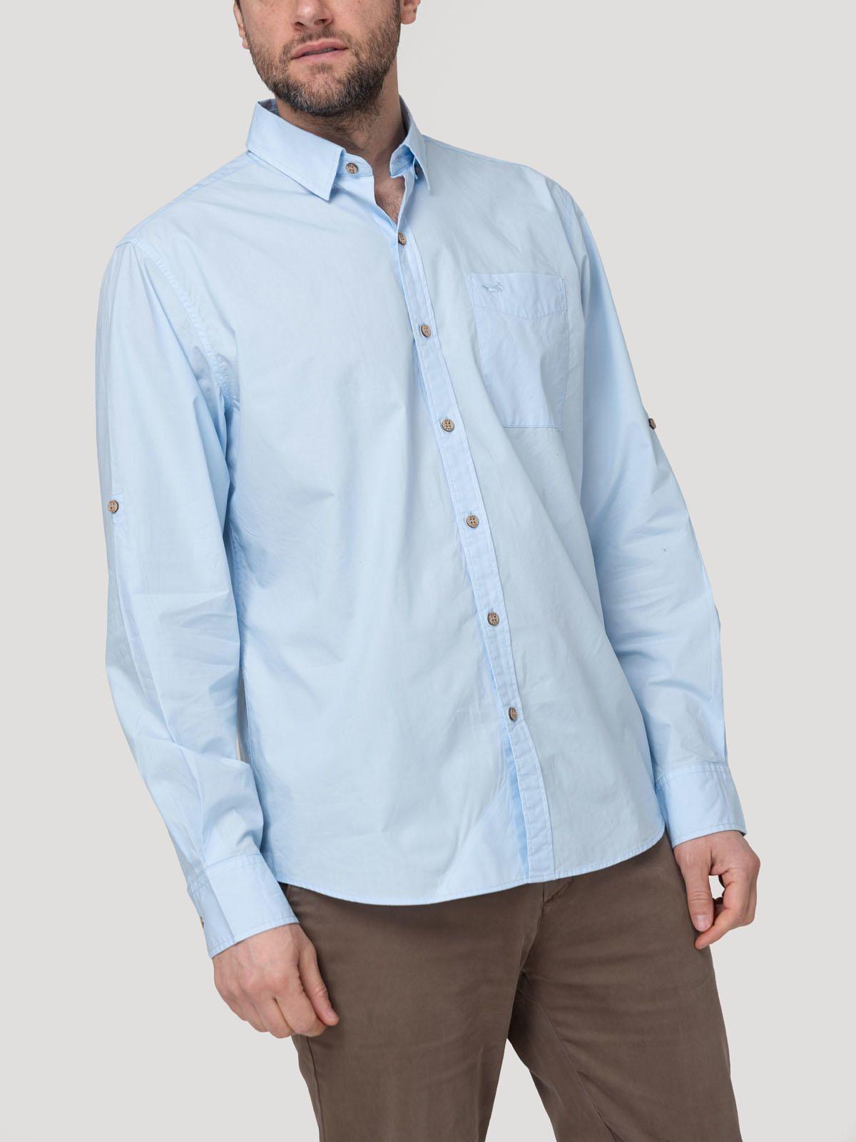 Camisa Algodón Orgánico Hombre Galiton Celeste-4