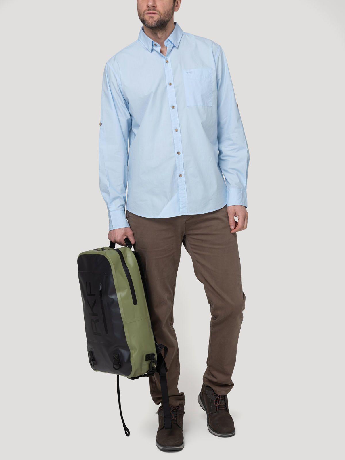 Camisa Algodón Orgánico Hombre Galiton Celeste-7