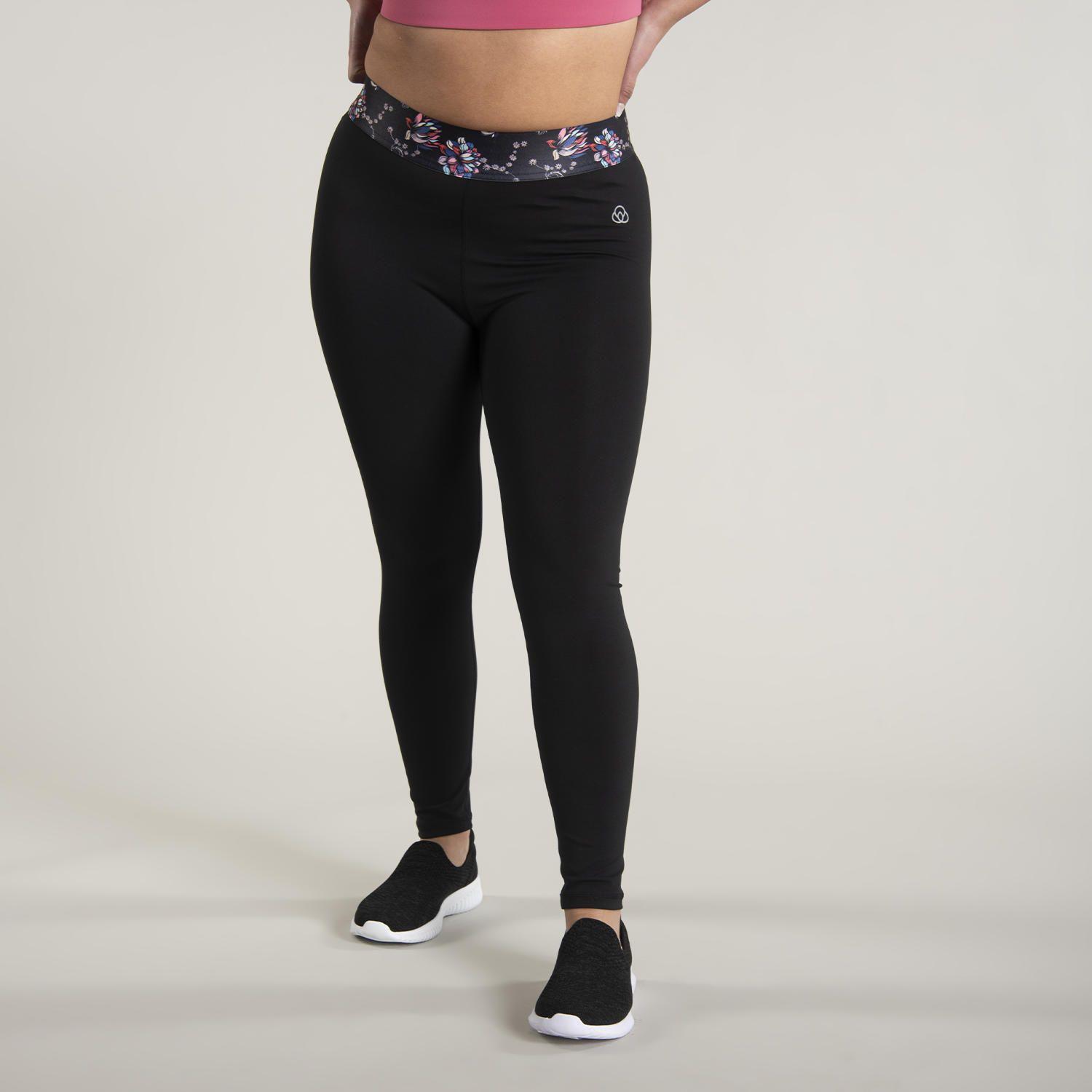 Calza Mujer Mid Rise Ankle Leg Negro-1