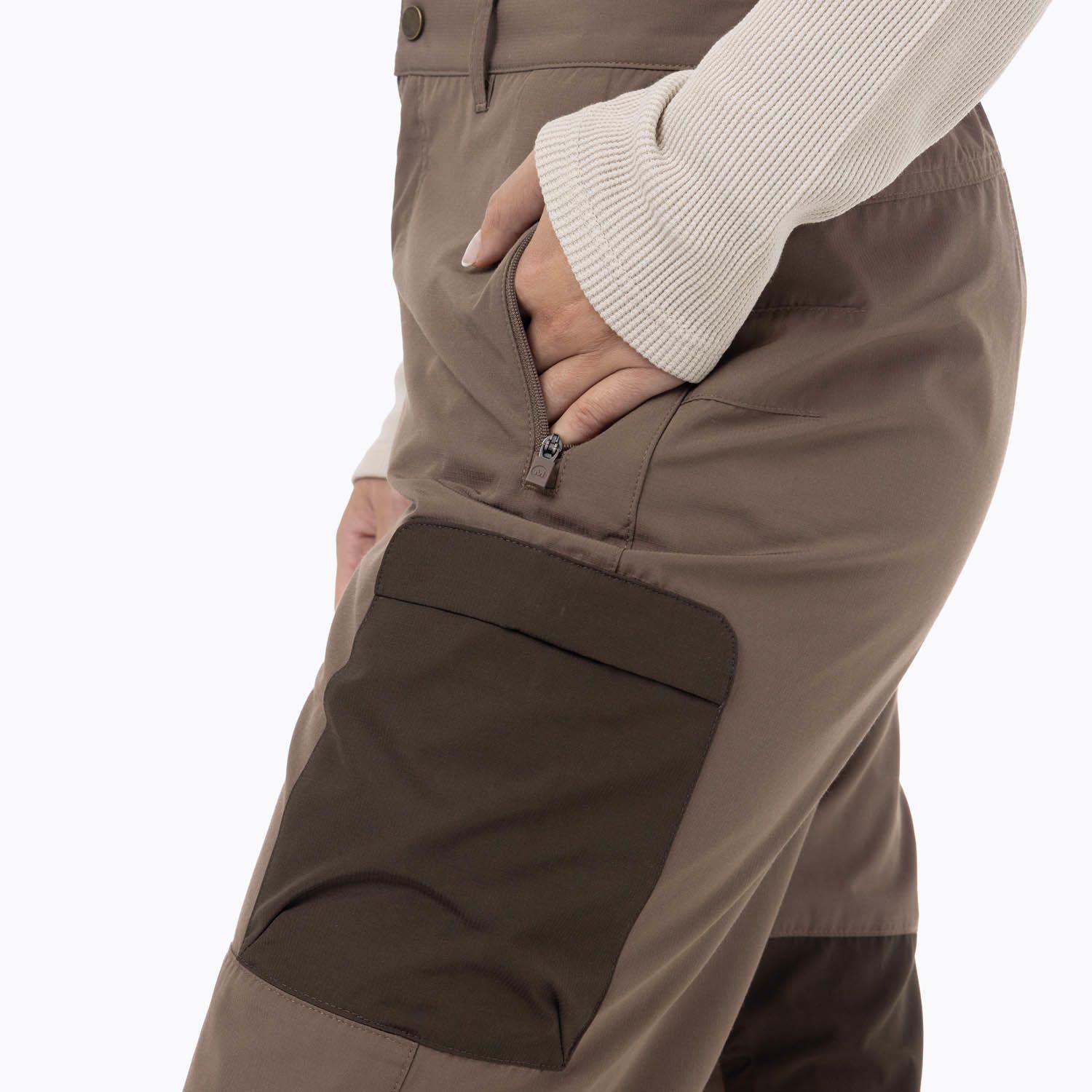 Pantalón Mujer Techn With Pre-Shaped Knees Café-4