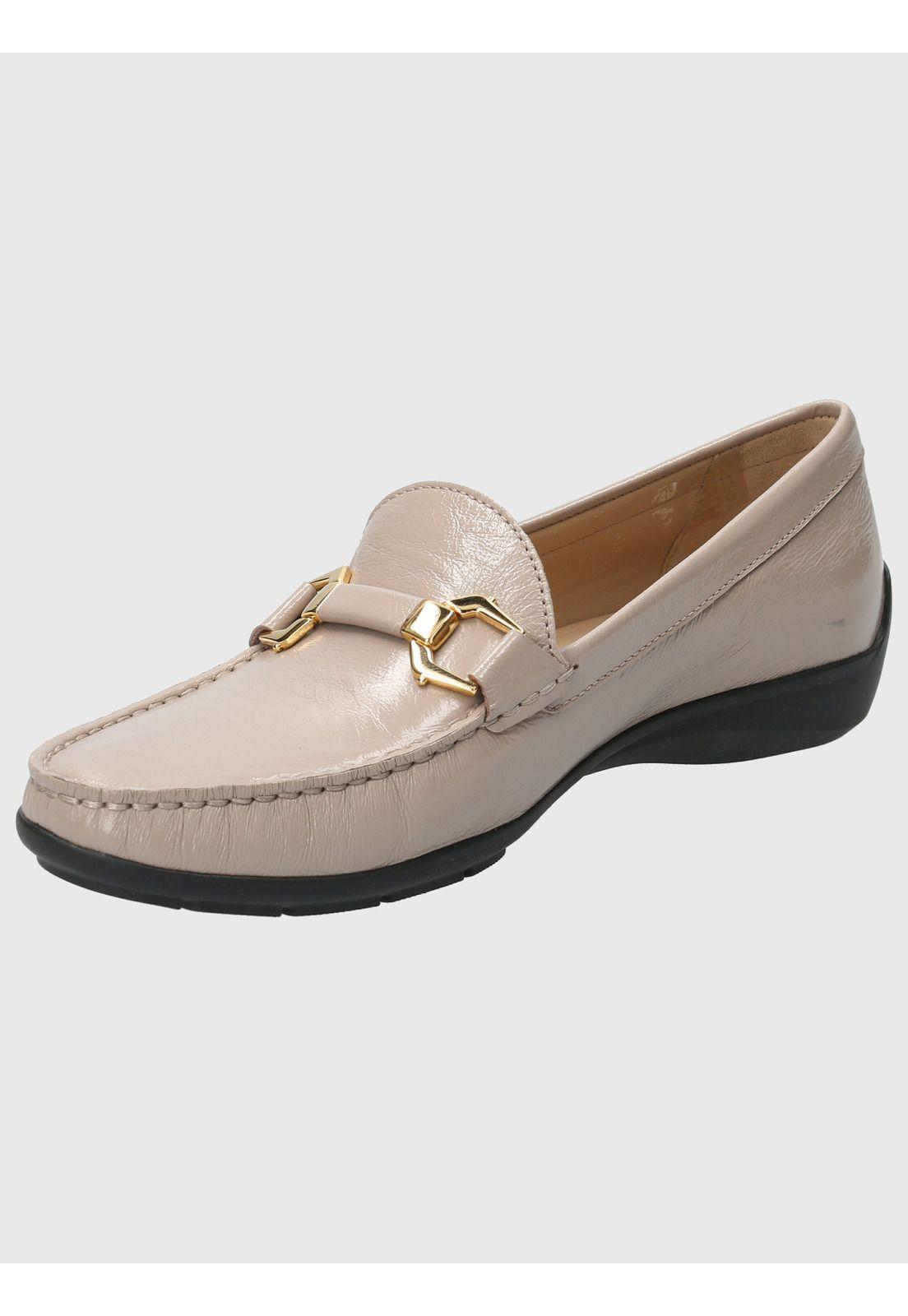 Mocasín Cuero Mujer Natalia Beige-4