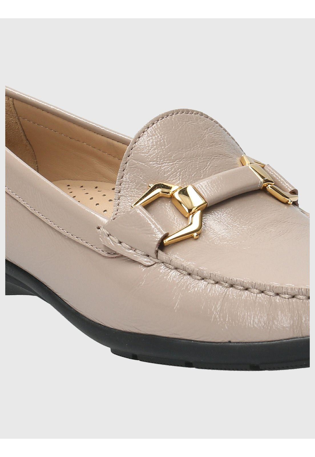 Mocasín Cuero Mujer Natalia Beige-7
