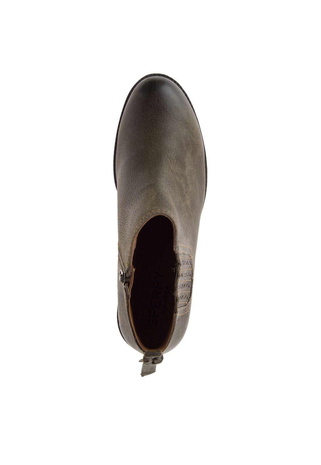 Botín Cuero Juniper Bree Verde oscuro Mujer Sperry-3