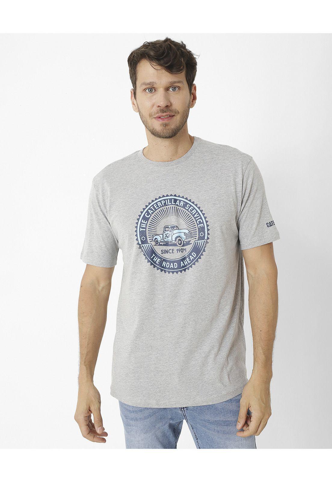 Polera M/C The Road Ahead Gra 7 Gris Hombre-0