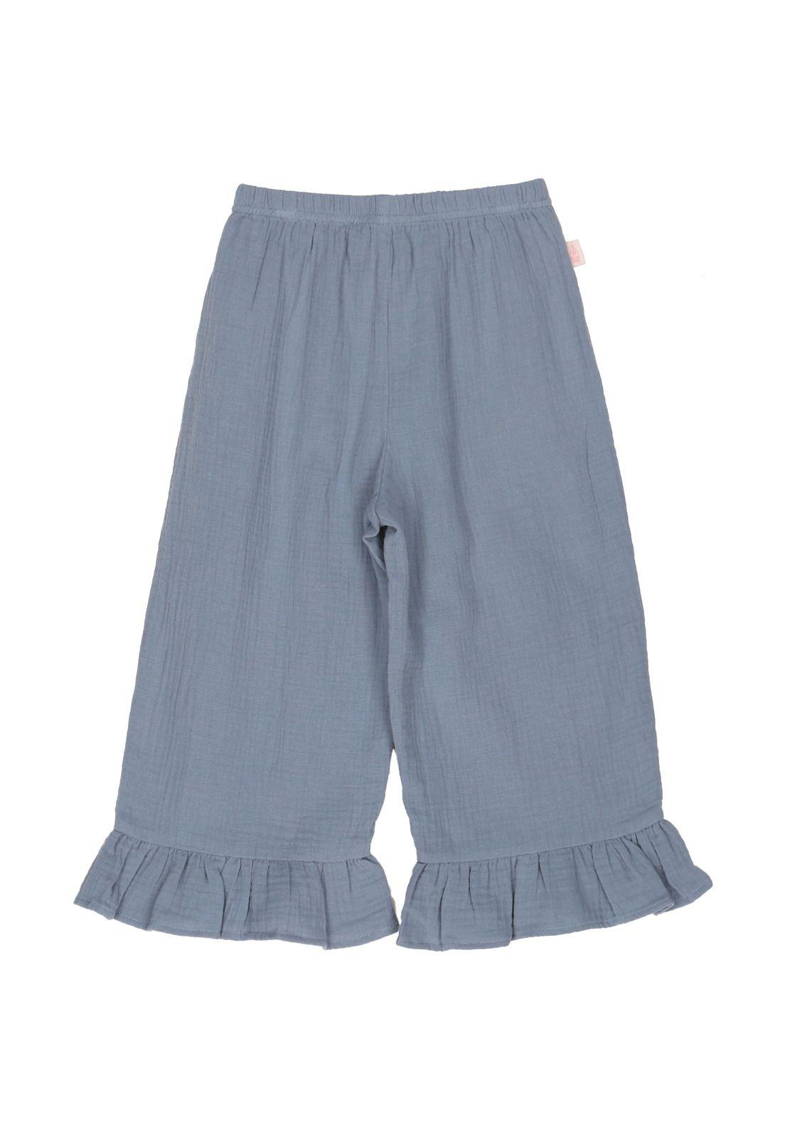 Pantalón Niña Amplio Celeste-1
