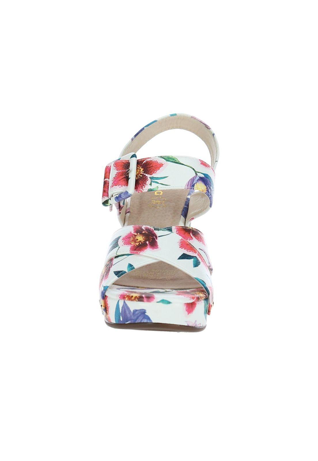 Sandalia Mujer Lady Blanco Floral-2